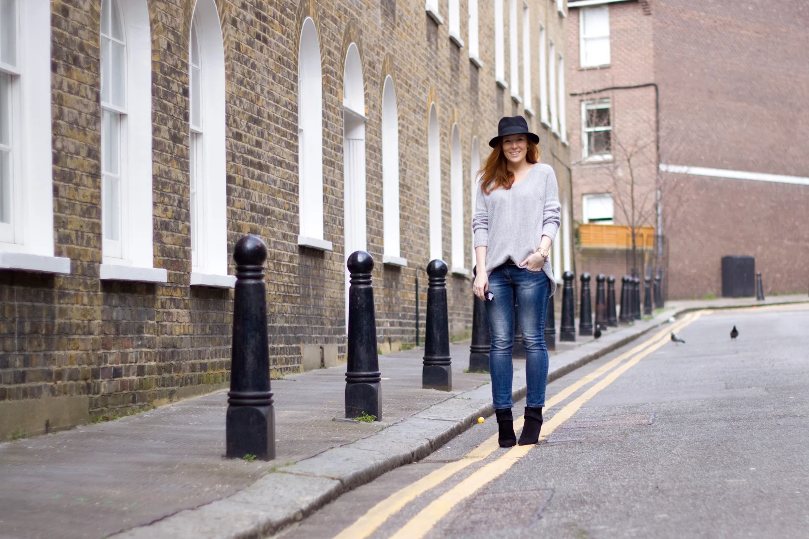 Topshop jumper / River Island jeans / Mango boots and H&M hat