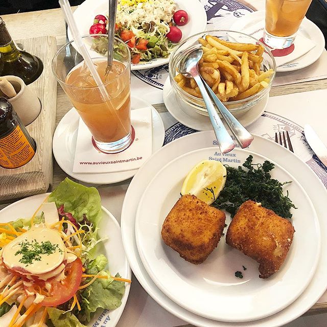 A very Belgian lunch. I kind of wish this could be my lunch today 🍴#Belgium #food #foodie