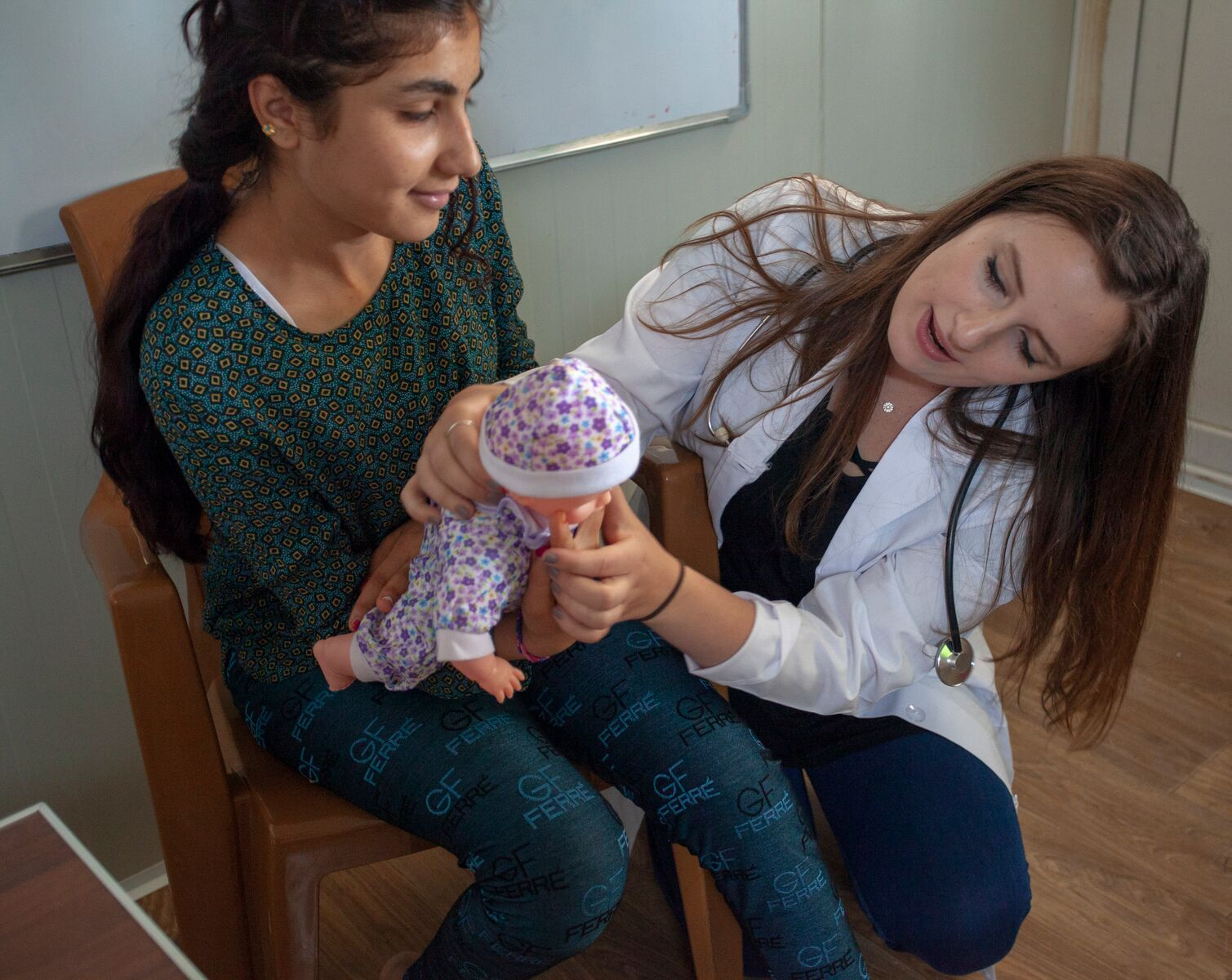 Susannah teaches infant first aid