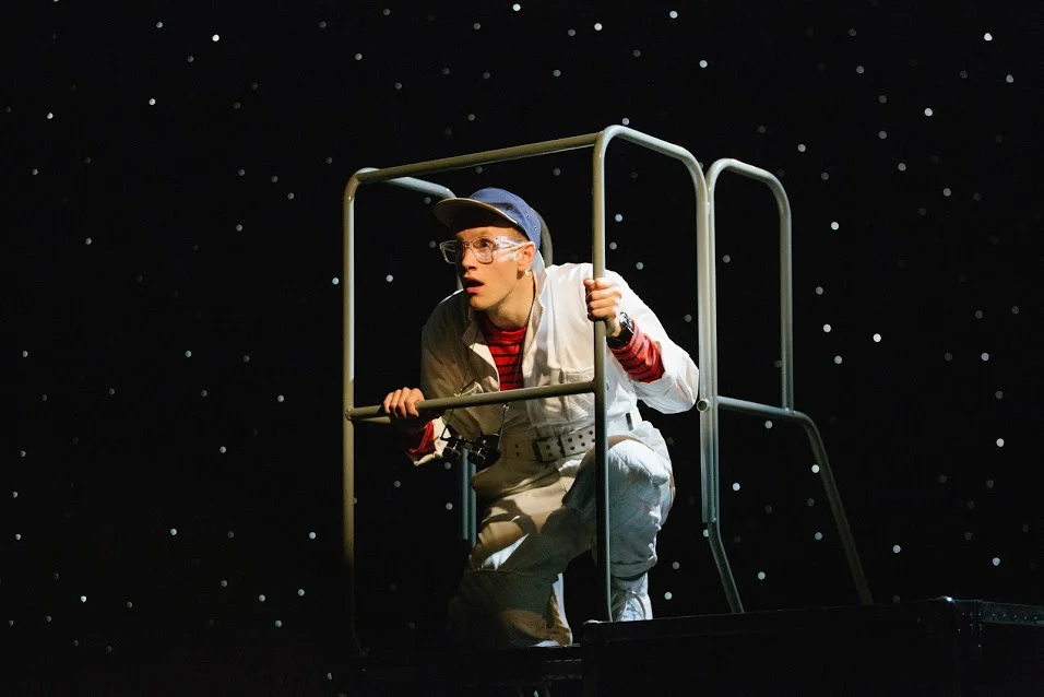 The Boy at the Edge of Everything by: Finnegan Kruckemeyer Co-Produced by Trusty Sidekick Theatre Company and Lincoln Center Education, 2016, Director: Jonathan Shmidt-Chapman, Scenic & Lighting Designer : Josh Smith, Costume Designer : Natalie Loveland, Sound Designer : Chris Gabriel, Photographer : Da Ping Luo