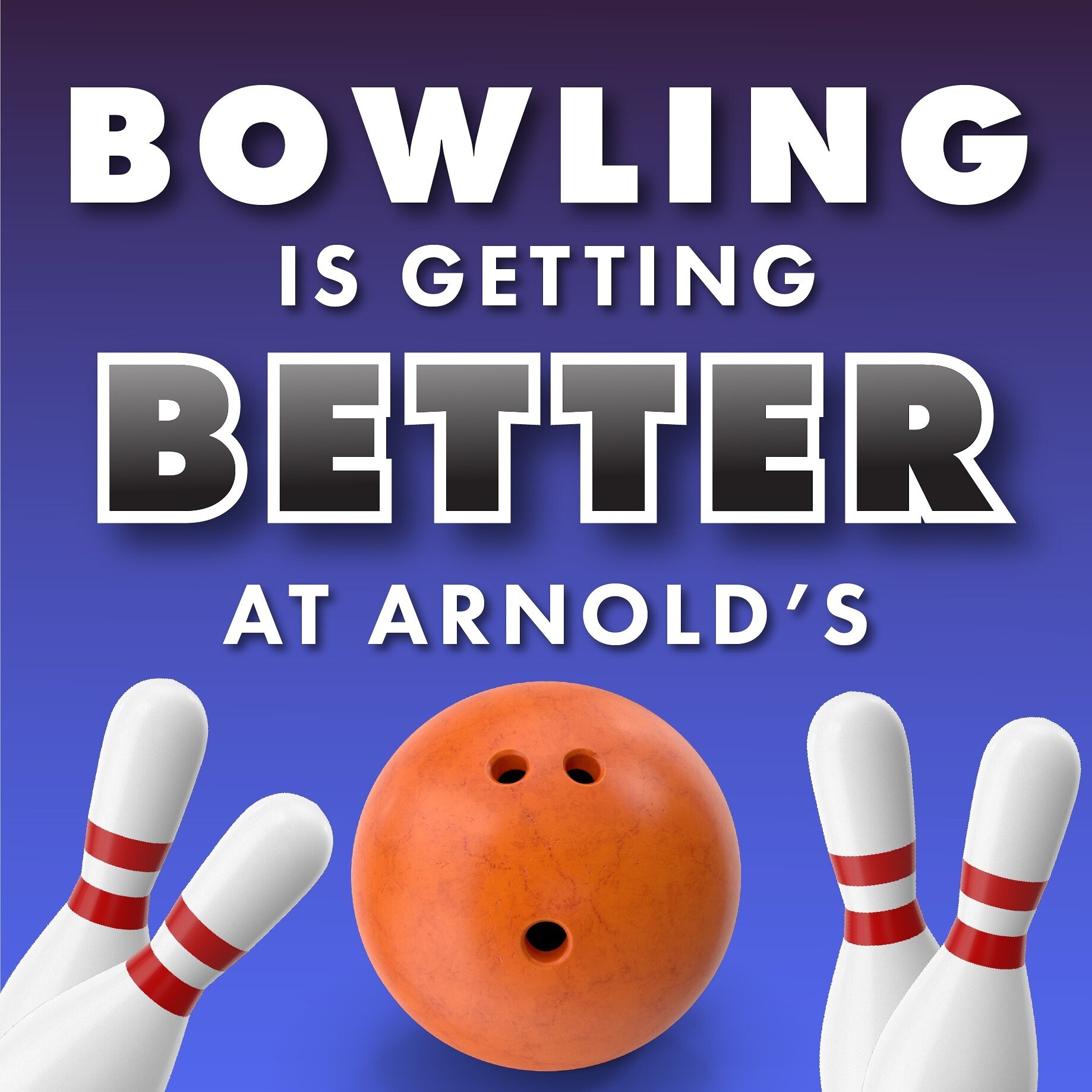 ‼️MARCH 27 2024‼️ Today we will be operating at a limited bowling capacity due to some new upgrades! 

🎳Bowling is getting better at Arnold&rsquo;s&hellip;. We are currently upgrading our Pinspotters!

🏎️ Go Karts
🎳 Bowling
🧗&zwj;♂️ Climbing + Ro