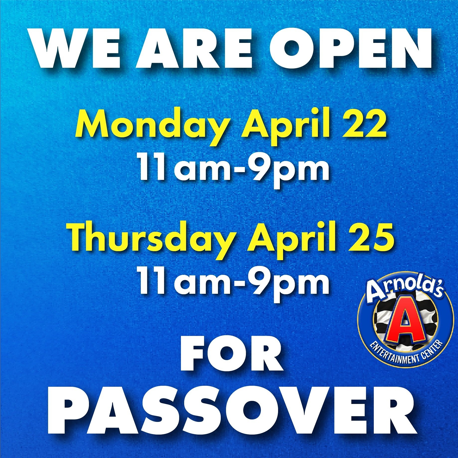 Special hours! Early open on Monday April 22 11am-9pm
&amp; Thursday: April 25 11am-9pm

🏎️ Go Karts
🎳 Bowling
🧗&zwj;♂️ Climbing + Ropes Course
🏎️Arnold&rsquo;s Entertainment Center / The Water Tower Live music
📍2200 West Drive, OAKS PA 19456
💻