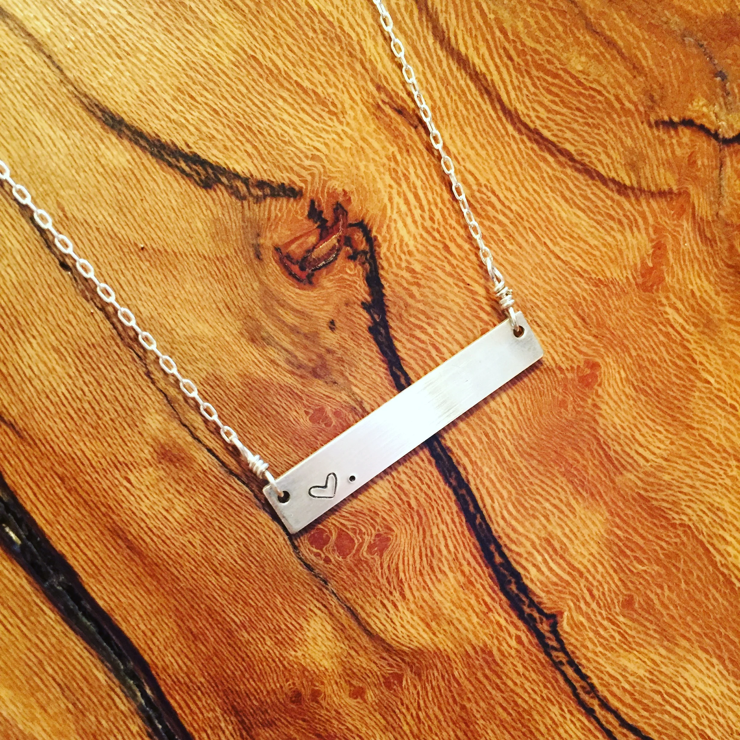 Sterling bar necklace (able to be personalized)