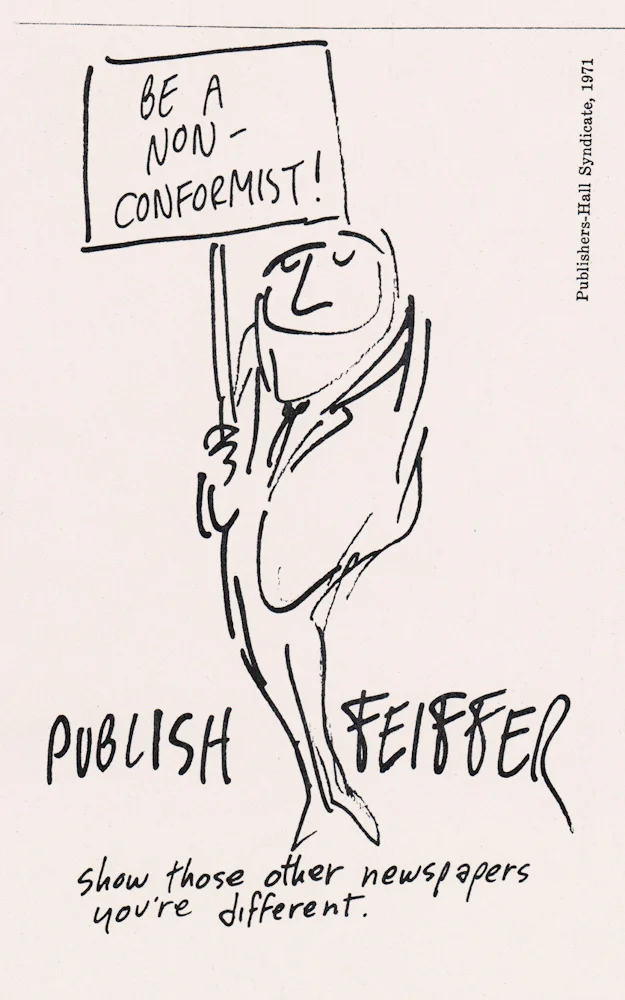 Just one of so many great Feiffer cartoons for The Village Voice