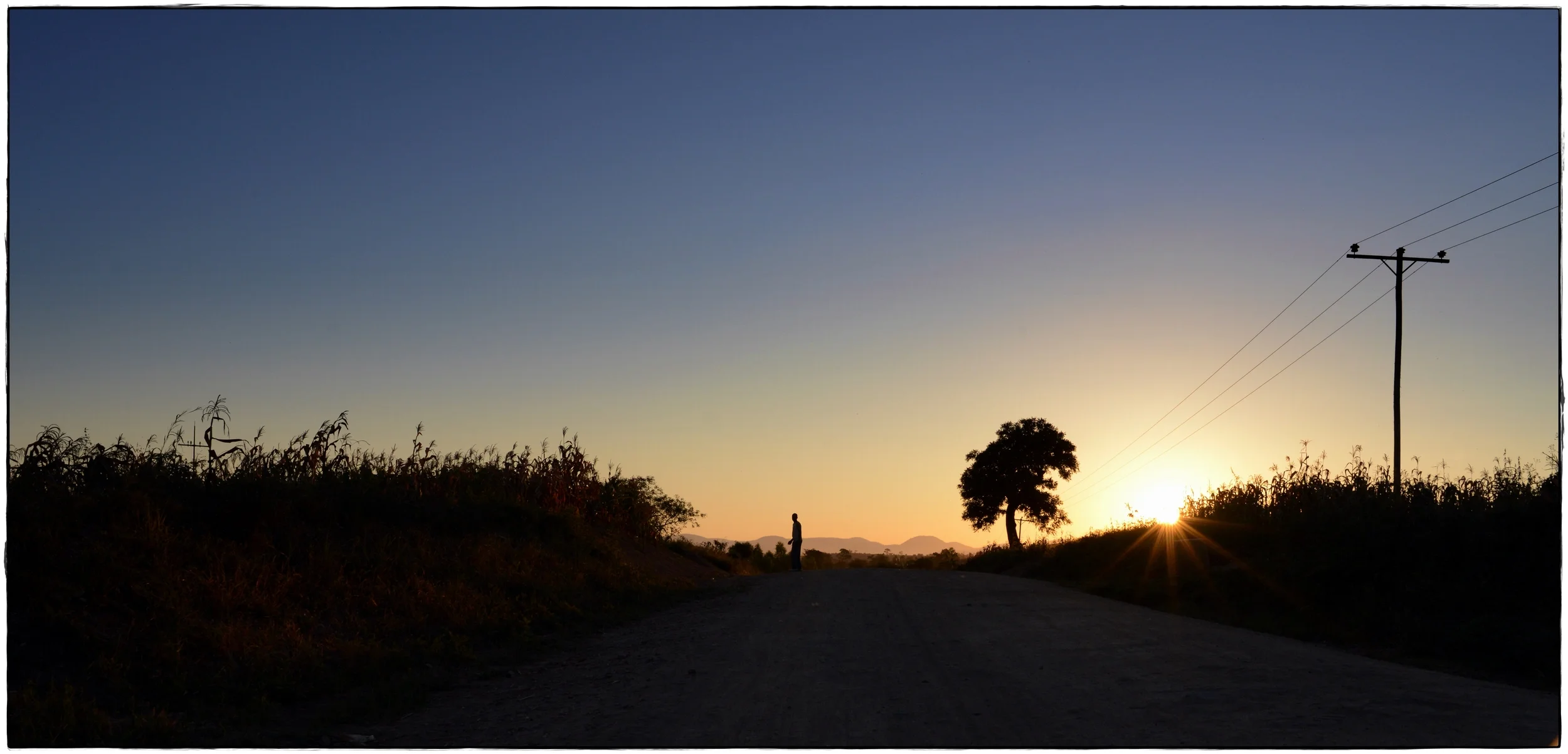 sunset on vwaza road.JPG