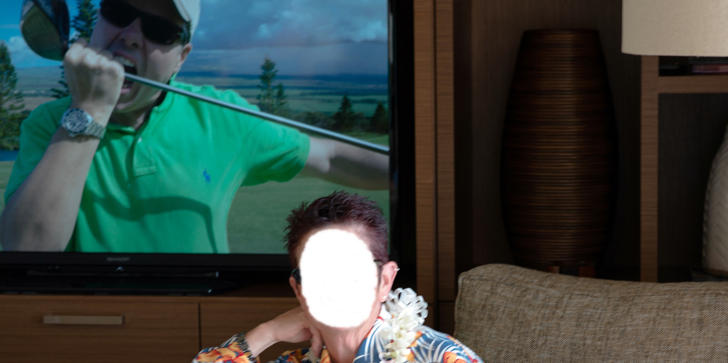 Here you see me live on NBC Golf, losing my temper totally&nbsp;(I obscured the person in the picture so that he/she doesn't need not be ashamed)