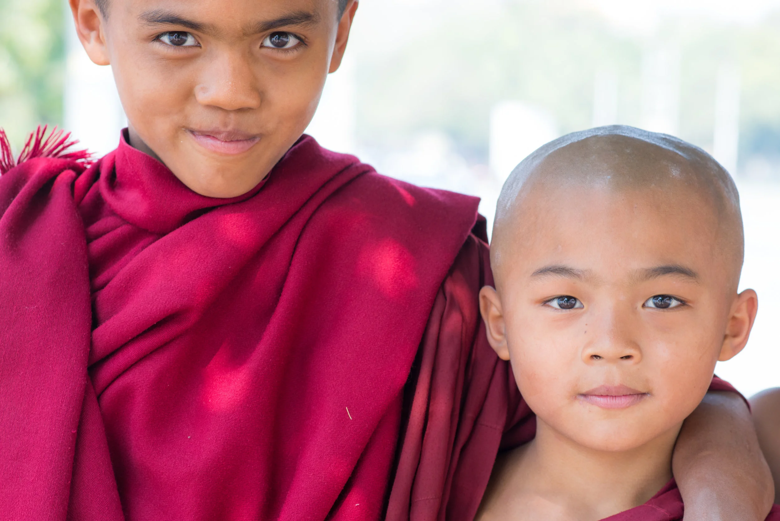 Two future monks in Burma.