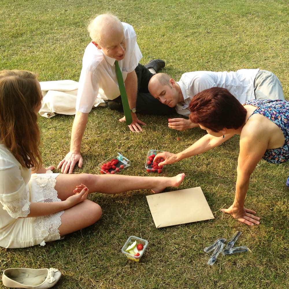 my sisters graduation day...eating berries in the park