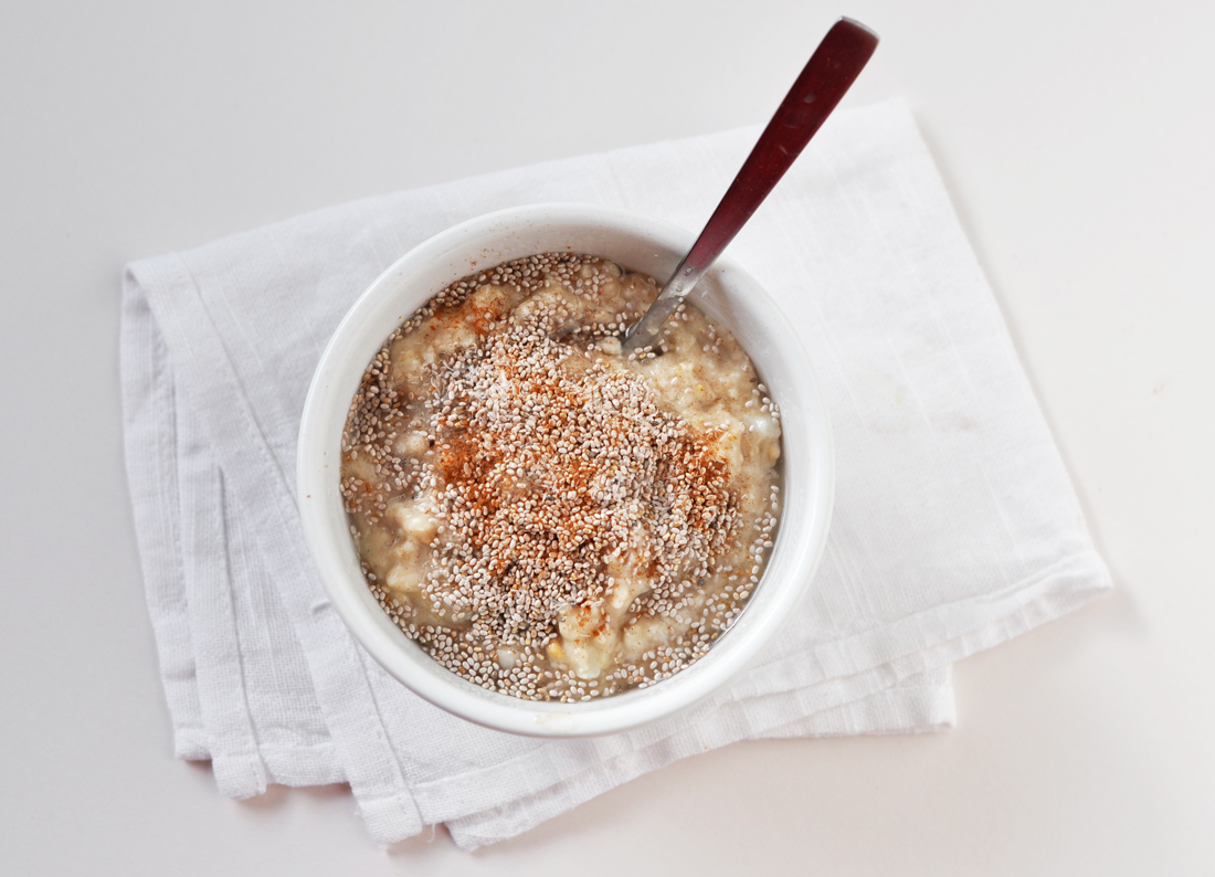 ... a generous sprinkle of chia and extra cinnamon on top!