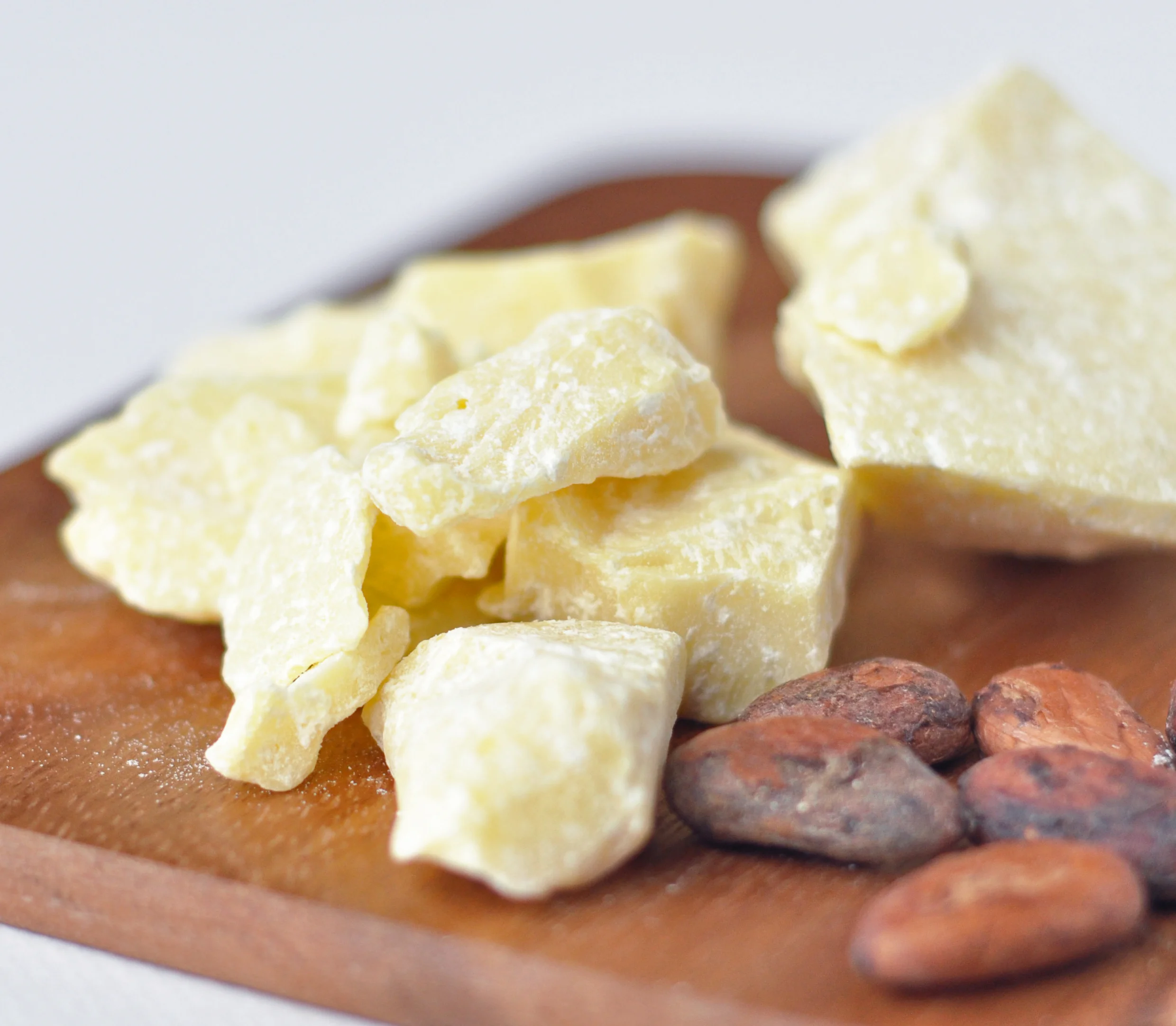 Raw cocoa butter... love this stuff! I ground up a large chunk and then melted it (quicker too melt down that way)