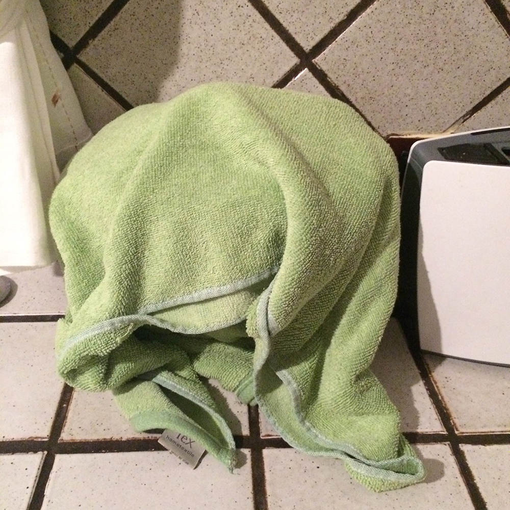 wrapped in a towel- love it!