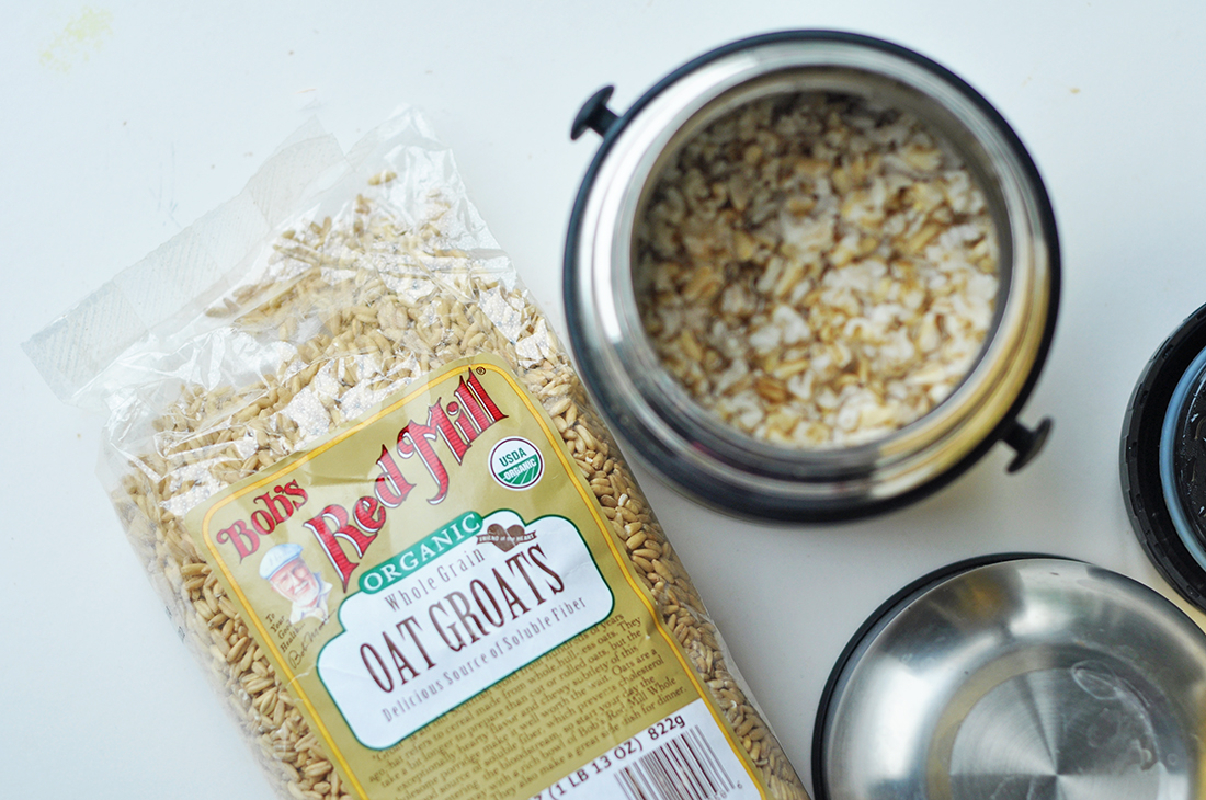cooking porridge in thermos flask