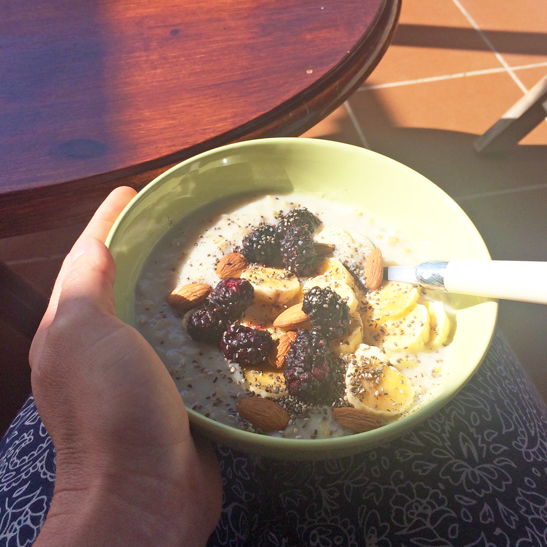 ...mulberries on my breakfast too! Simply couldn't resist!