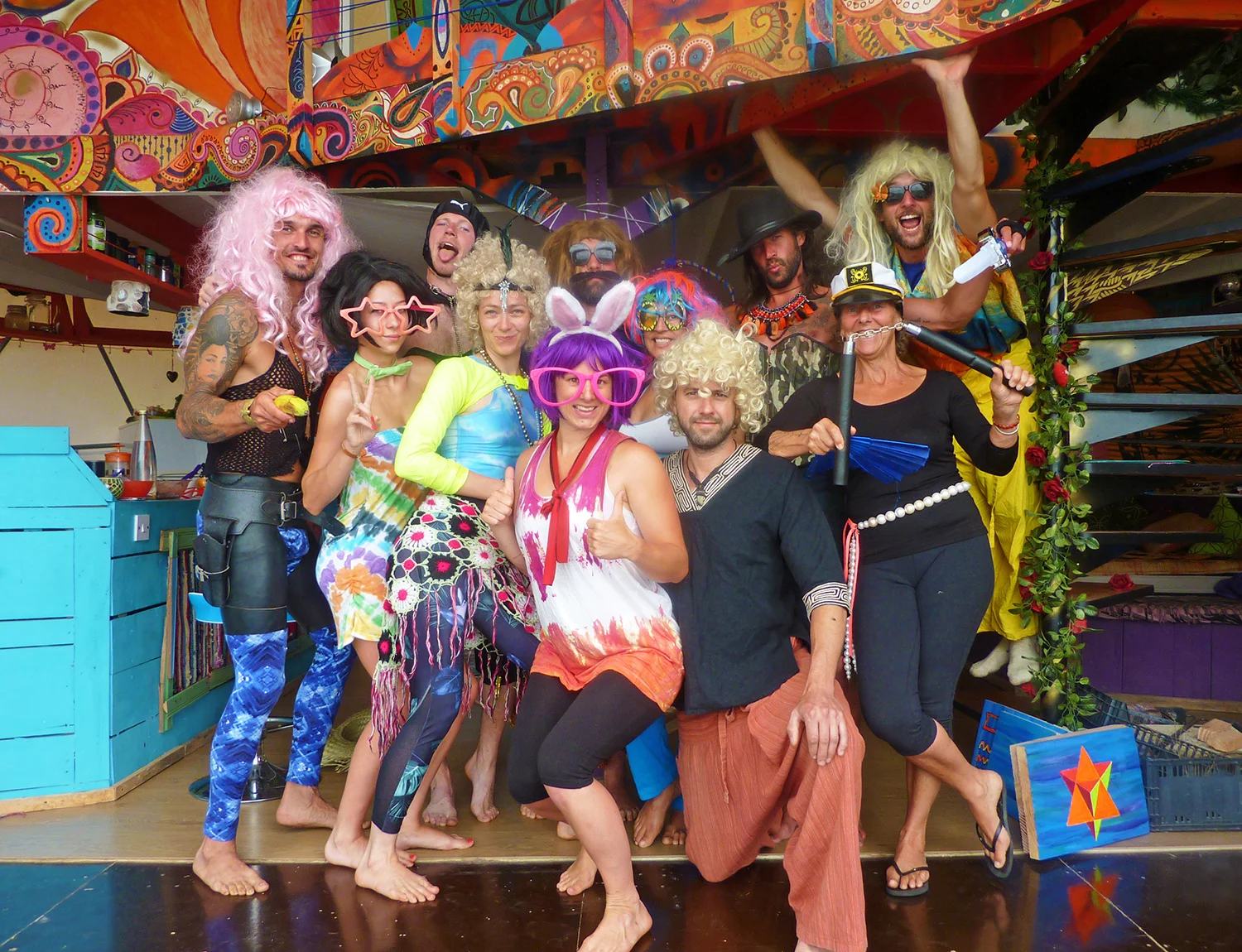 The gang in their birthday party finery!