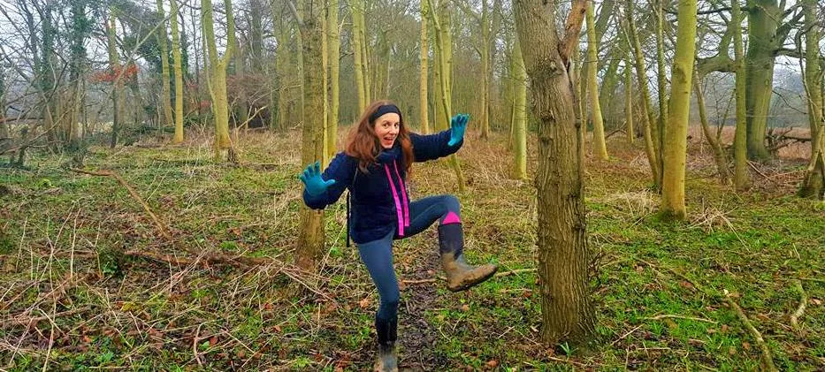 (I have actually have no idea why I am striking this ridiculous pose whilst out for a walk in the woods!)