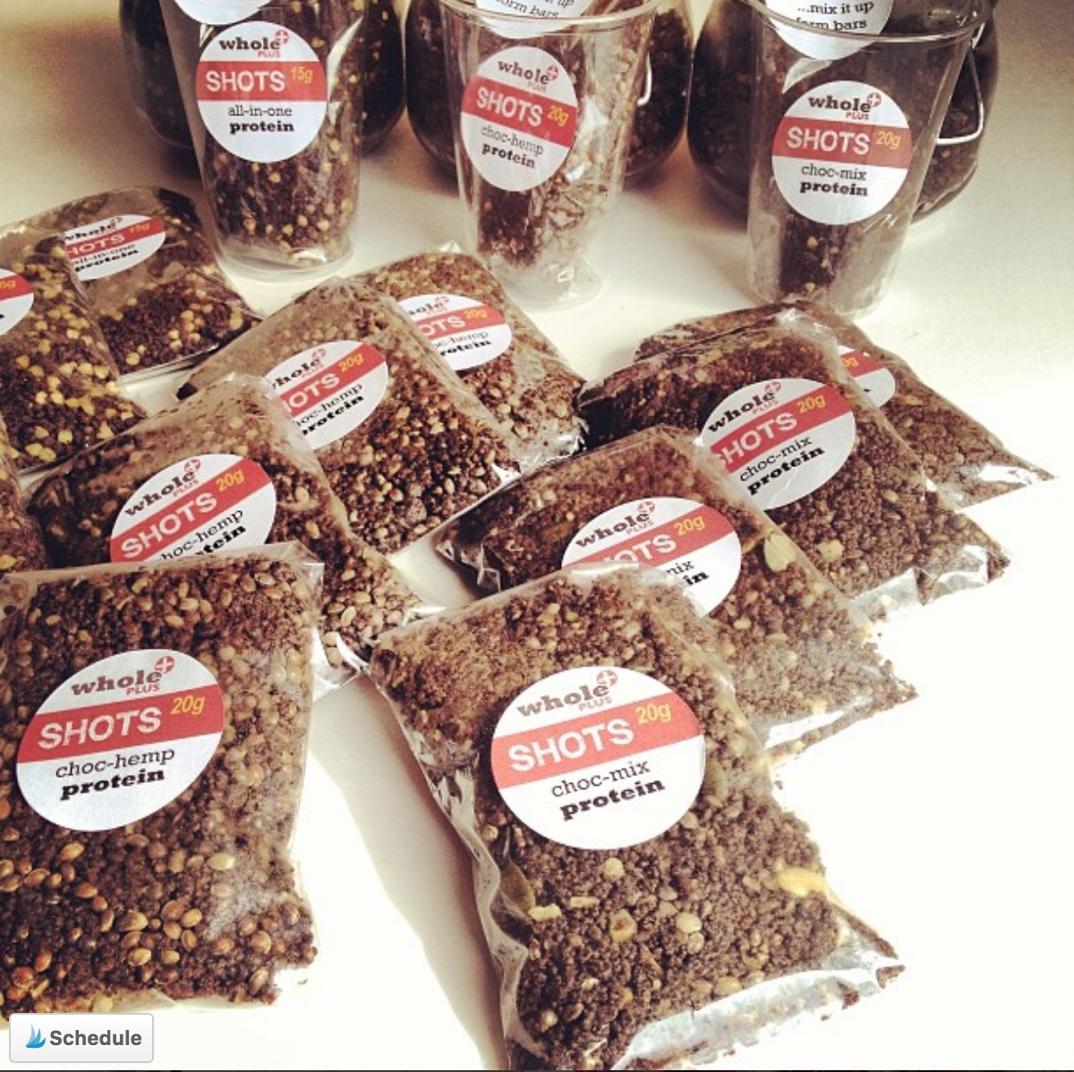 First packaging of the protein product. May 2013