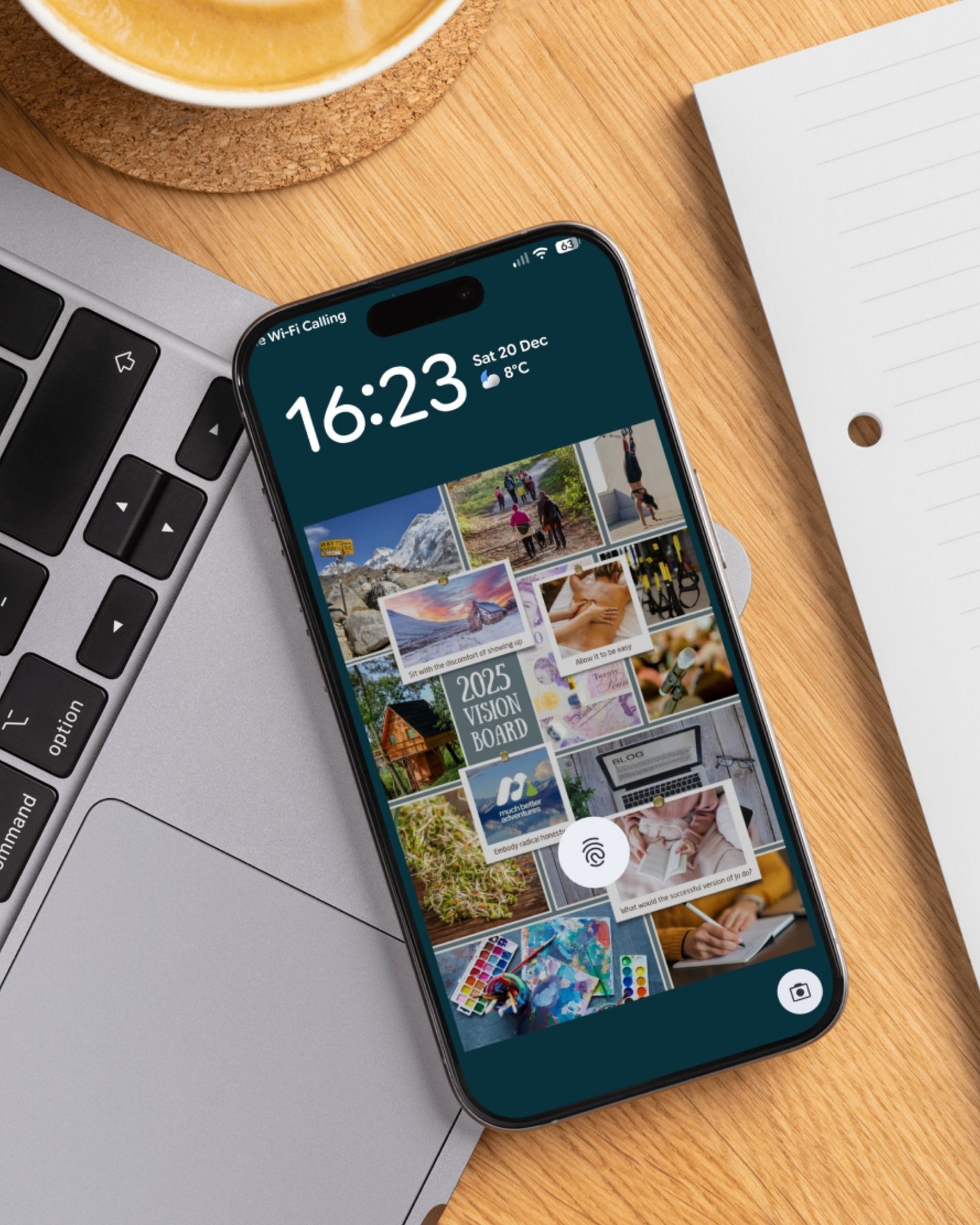 ARE YOU A VISION BOARDER?
Last year during the inbetweeny time between Christmas and New Year when I usually try and carve out some time to reflect on the year ahead, on a whim I decided to make myself a phone screen saver vision board... and I have 