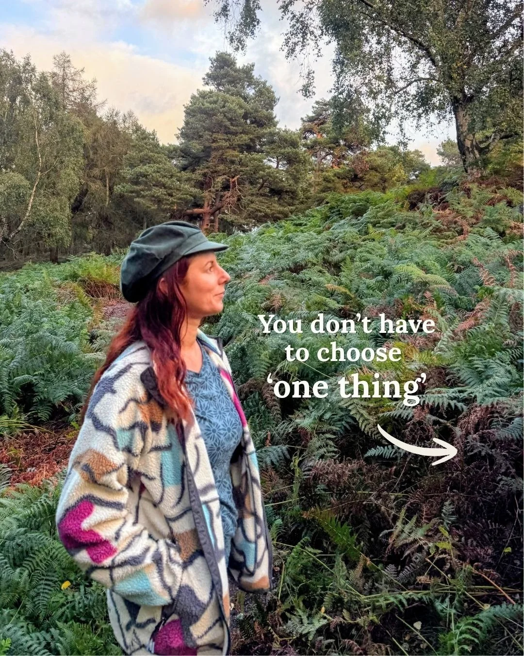 I know how tempting it is, especially when you're multi-passionate, to think the answer is to focus on &lsquo;one thing&rsquo;.

One skill.
One audience.
One offer.
One version of yourself that makes sense on a sales page.

But I&rsquo;d actually arg