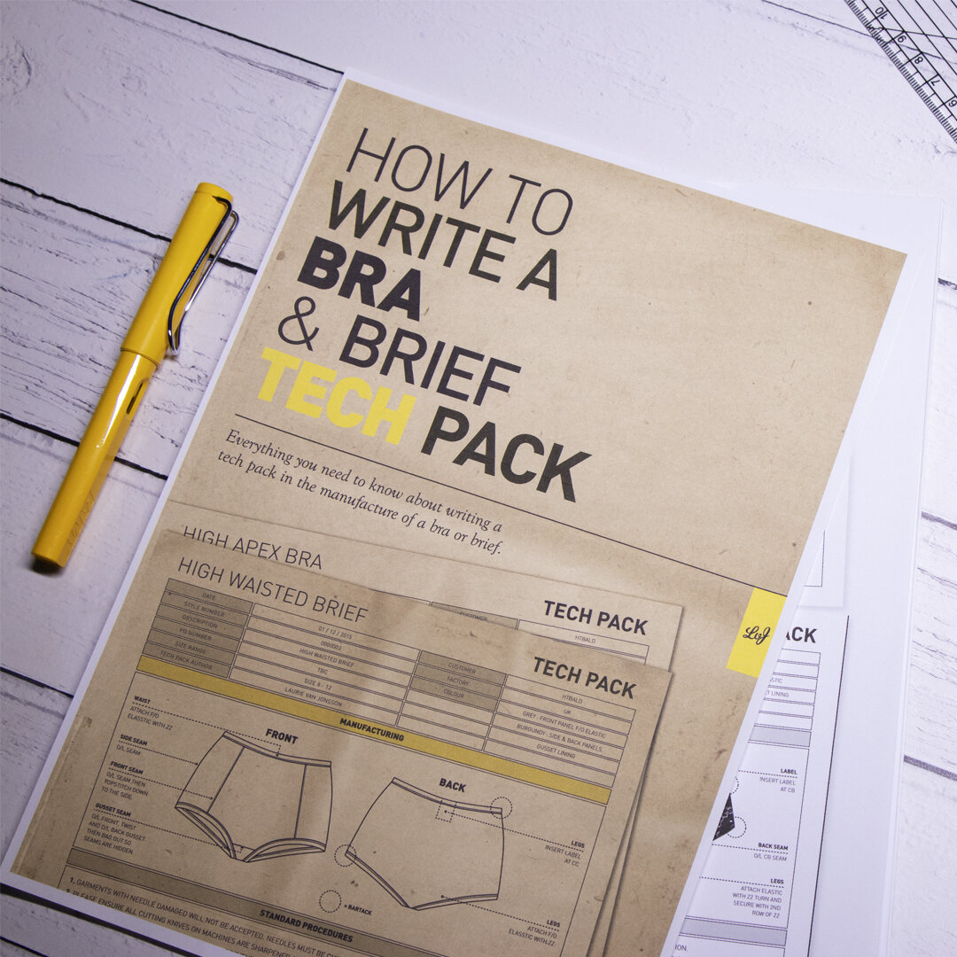 How to write a bra and brief tech pack e-book