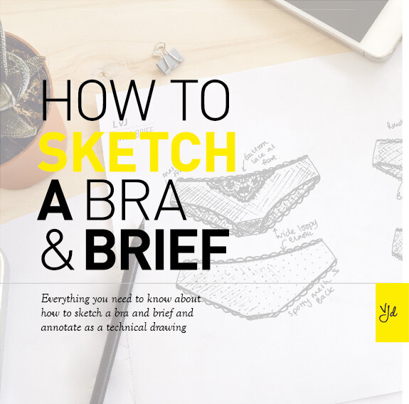 how to sketch a bra and brief