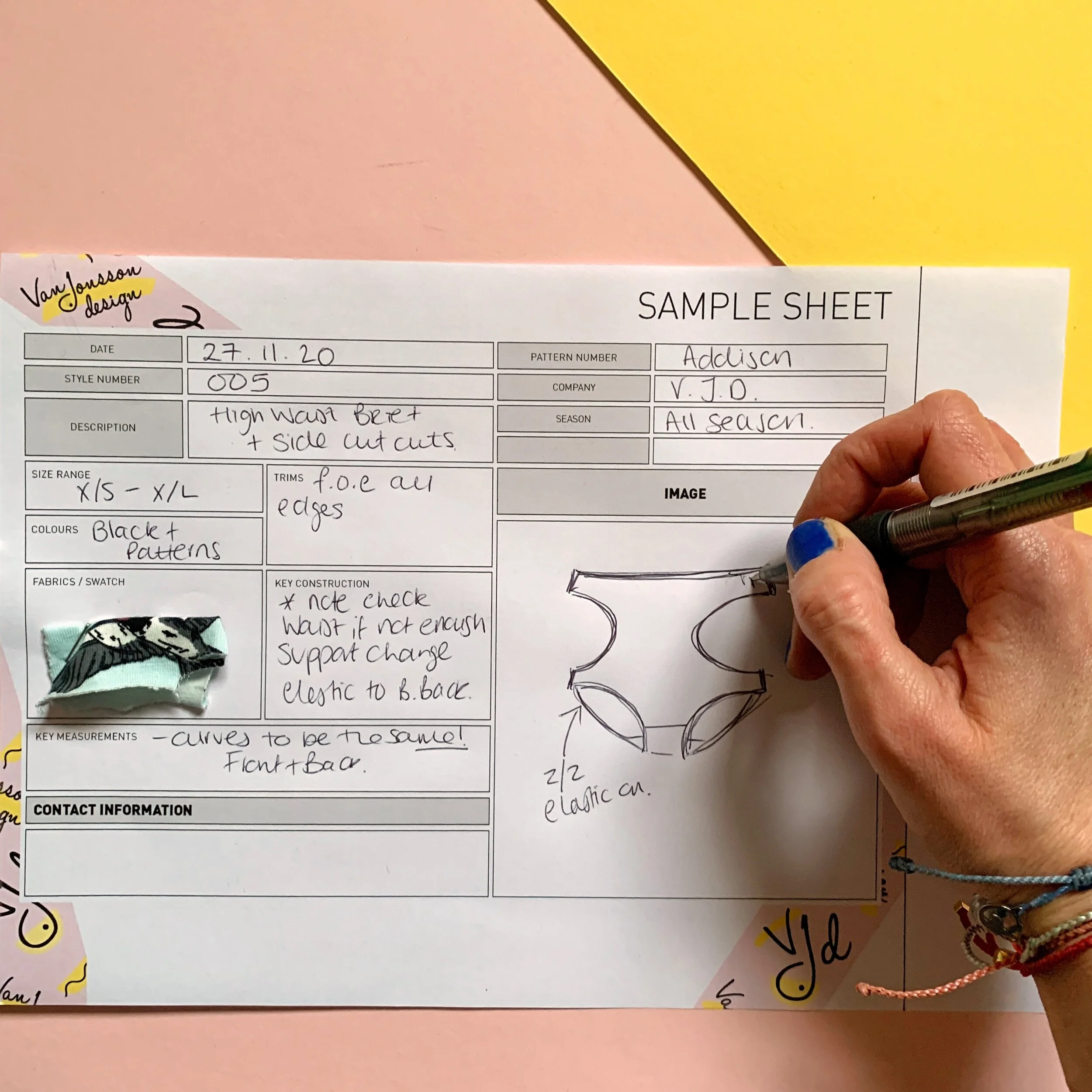 Free Sample sheet download — Van Jonsson Design