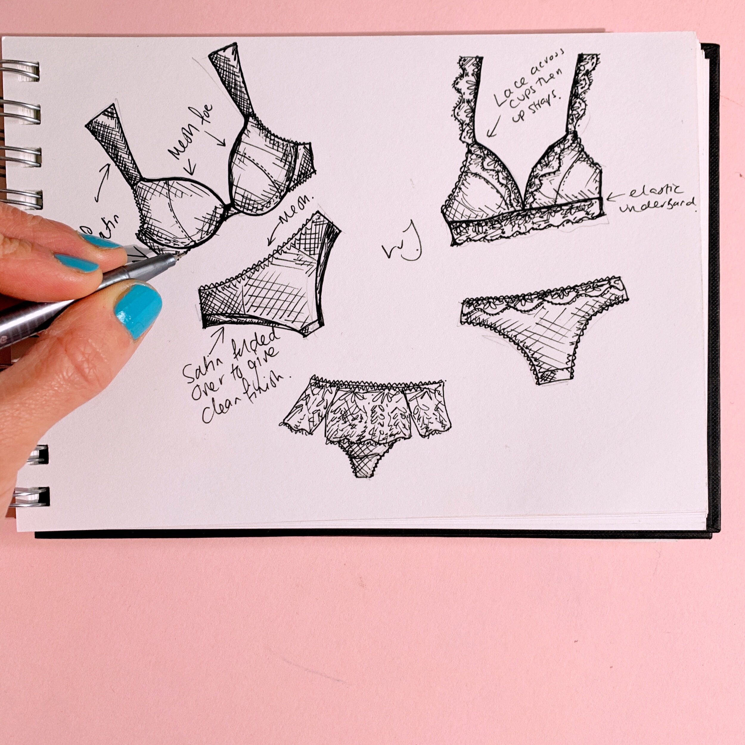 Adding colour into lingerie sketches — Van Jonsson Design