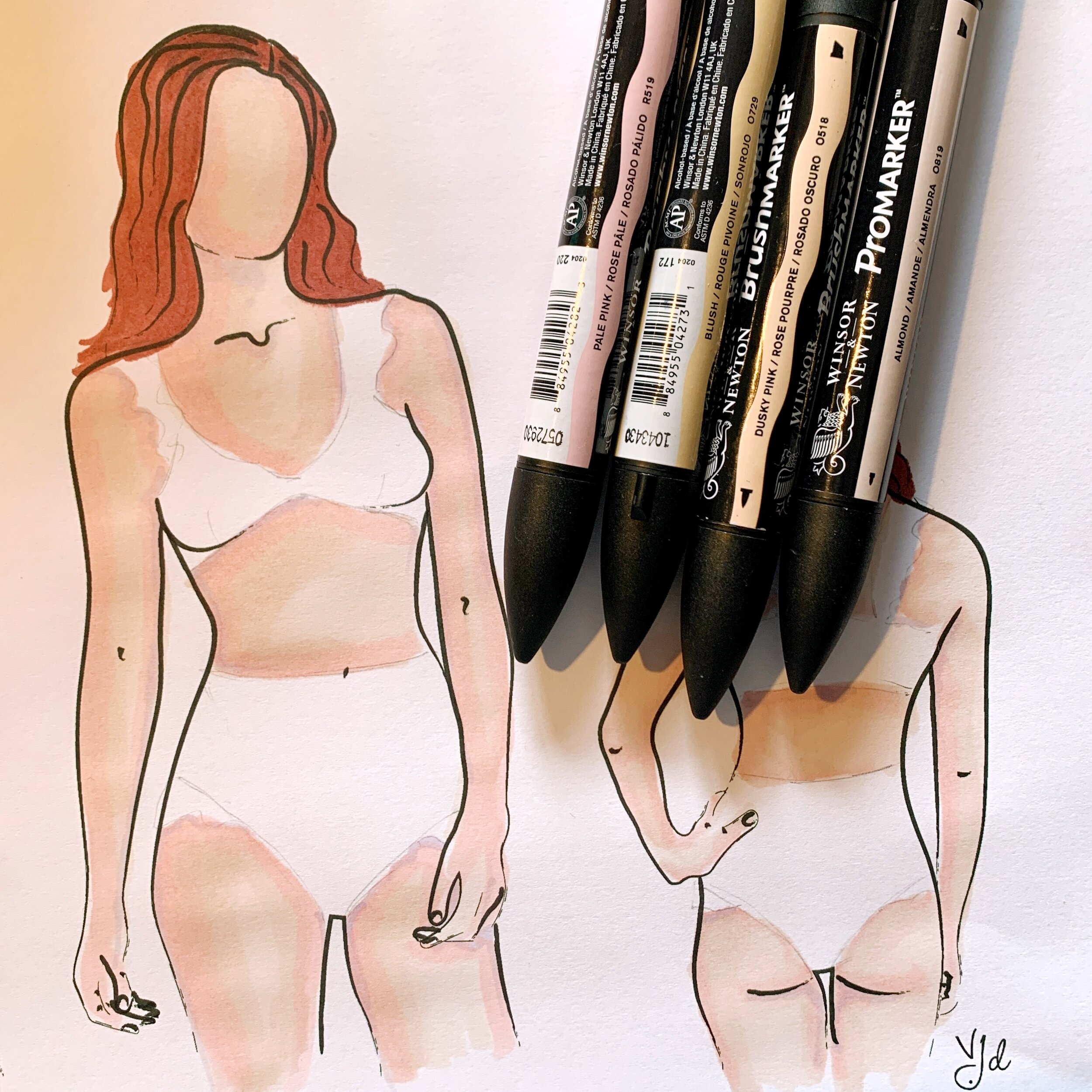 lingerie model body template