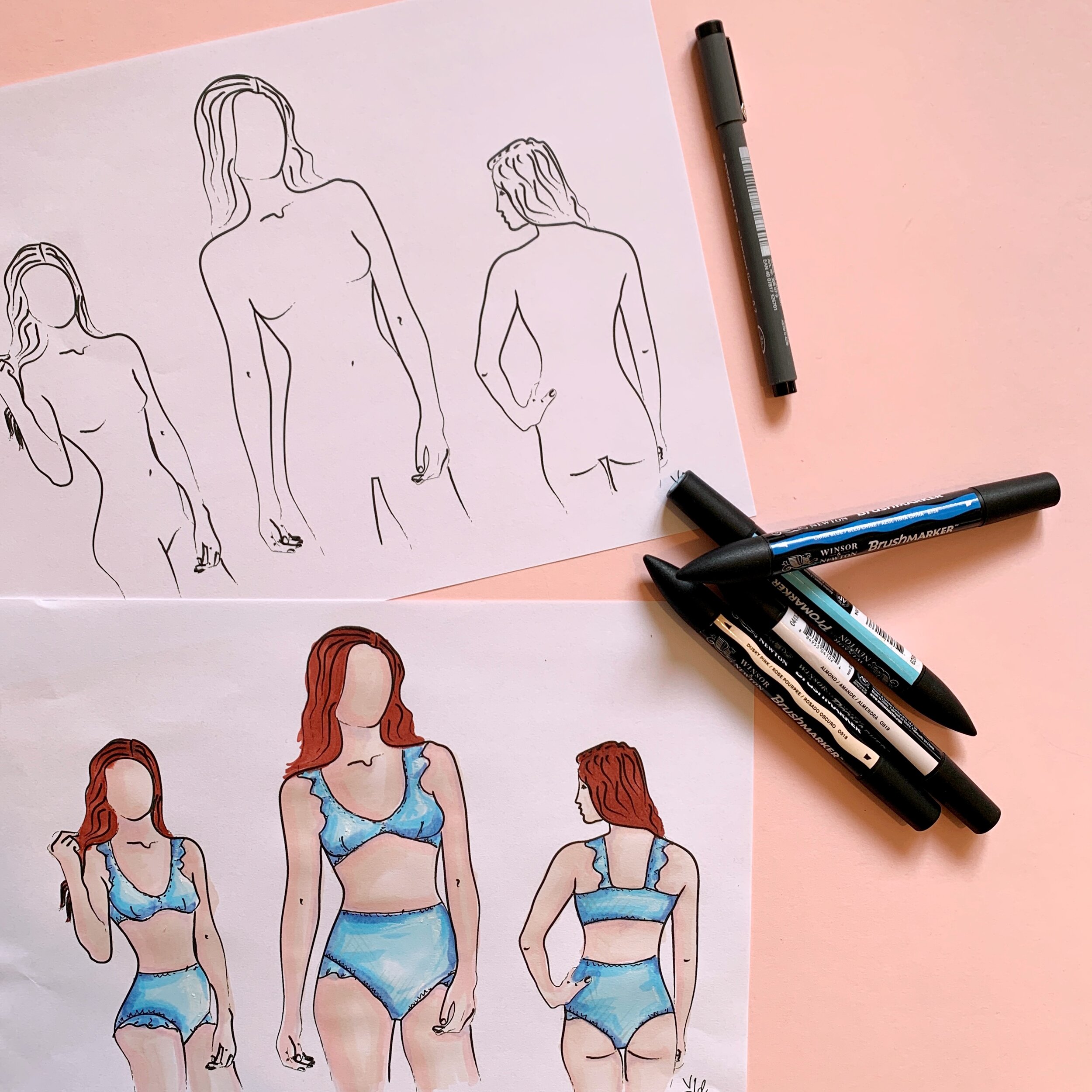 lingerie model body template