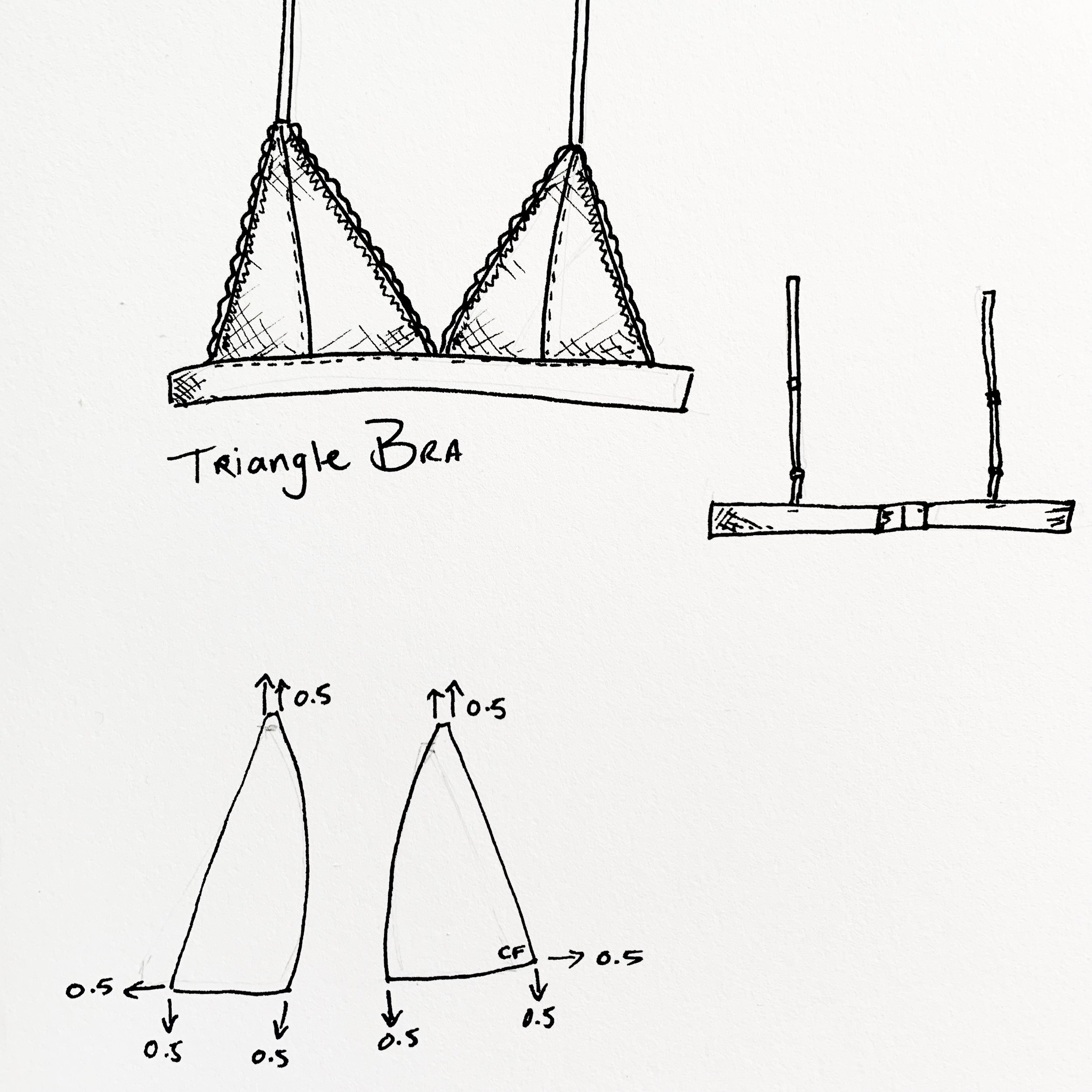 Grading a triangle bra — Van Jonsson Design