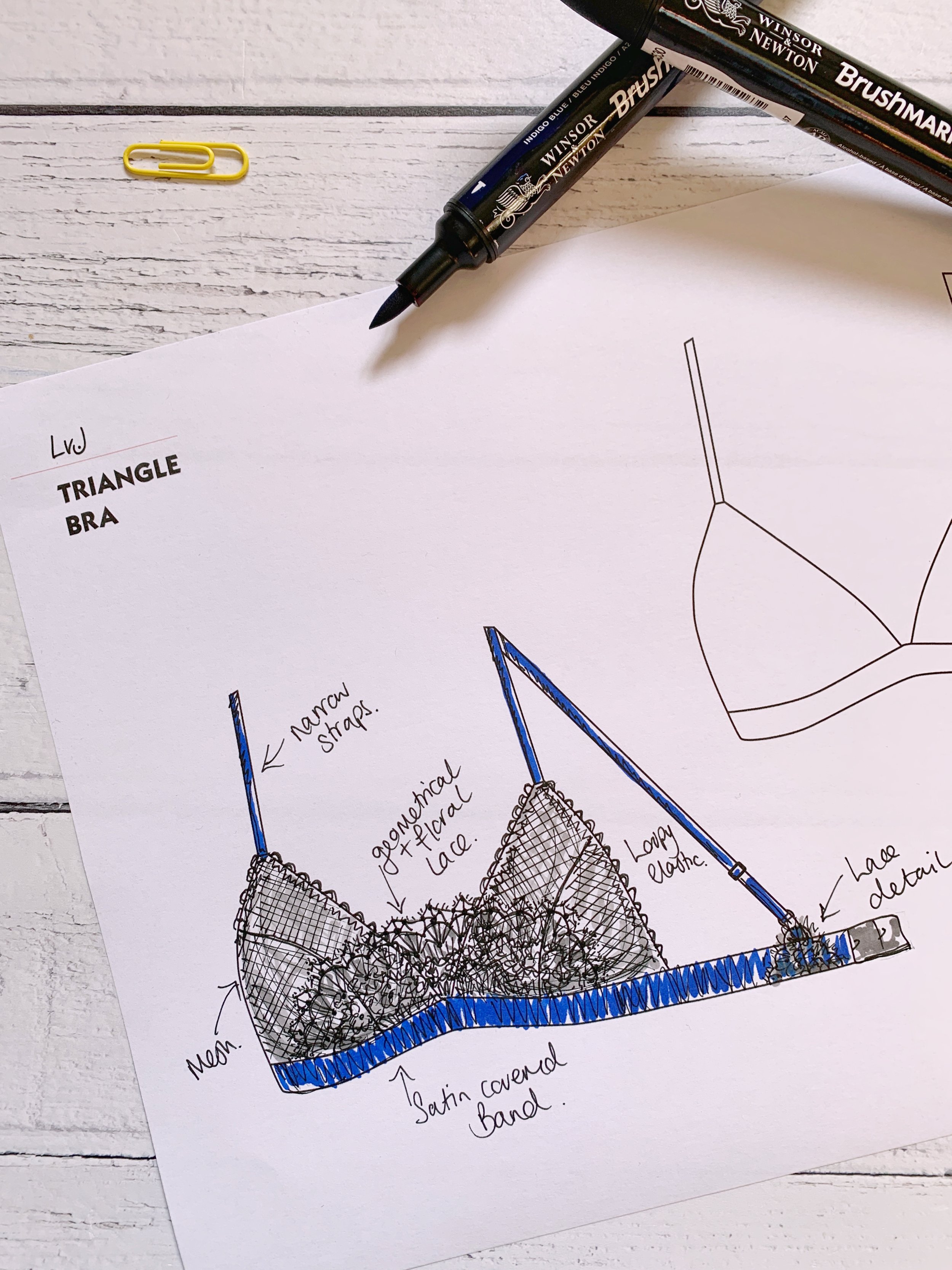 sketching a bra