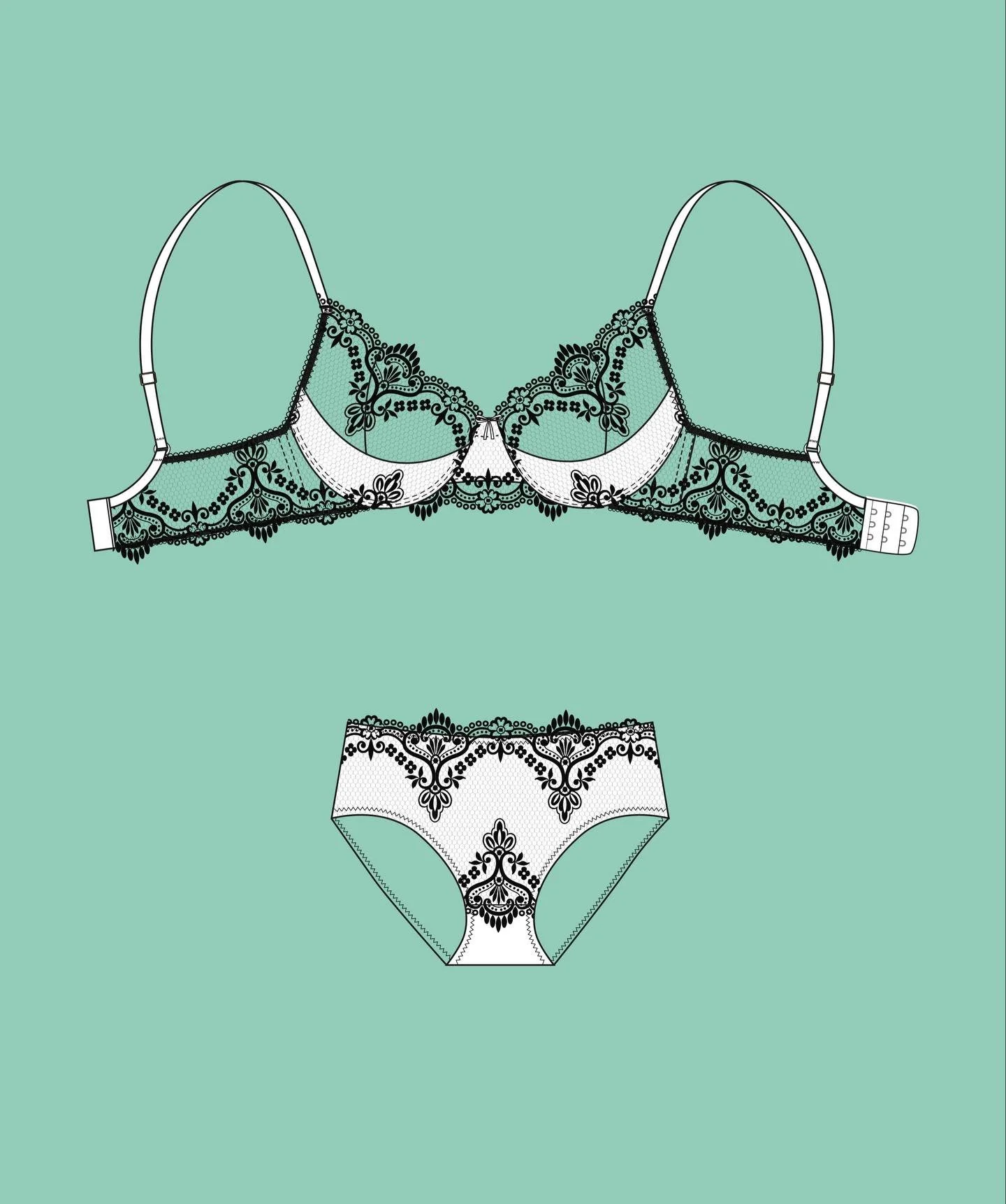Do you need to draw to be a lingerie designer? 
Absolutely not. 
I didn&rsquo;t learn to draw technical drawing until I set up my own business and had to hot foot it down to London to go on a 3 day course whilst 12 weeks pregnant and suffering mornin