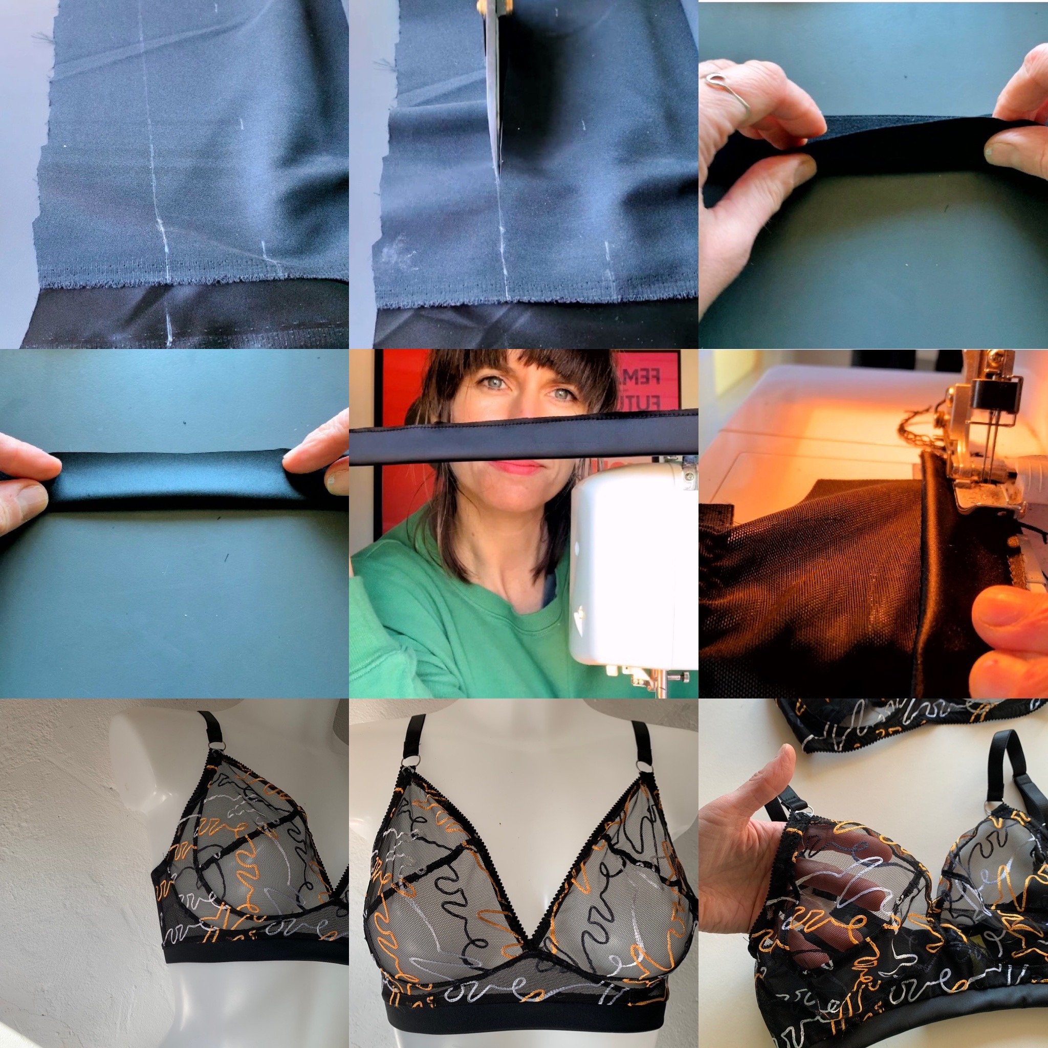 How to sew a satin covered band on a bra — Van Jonsson Design