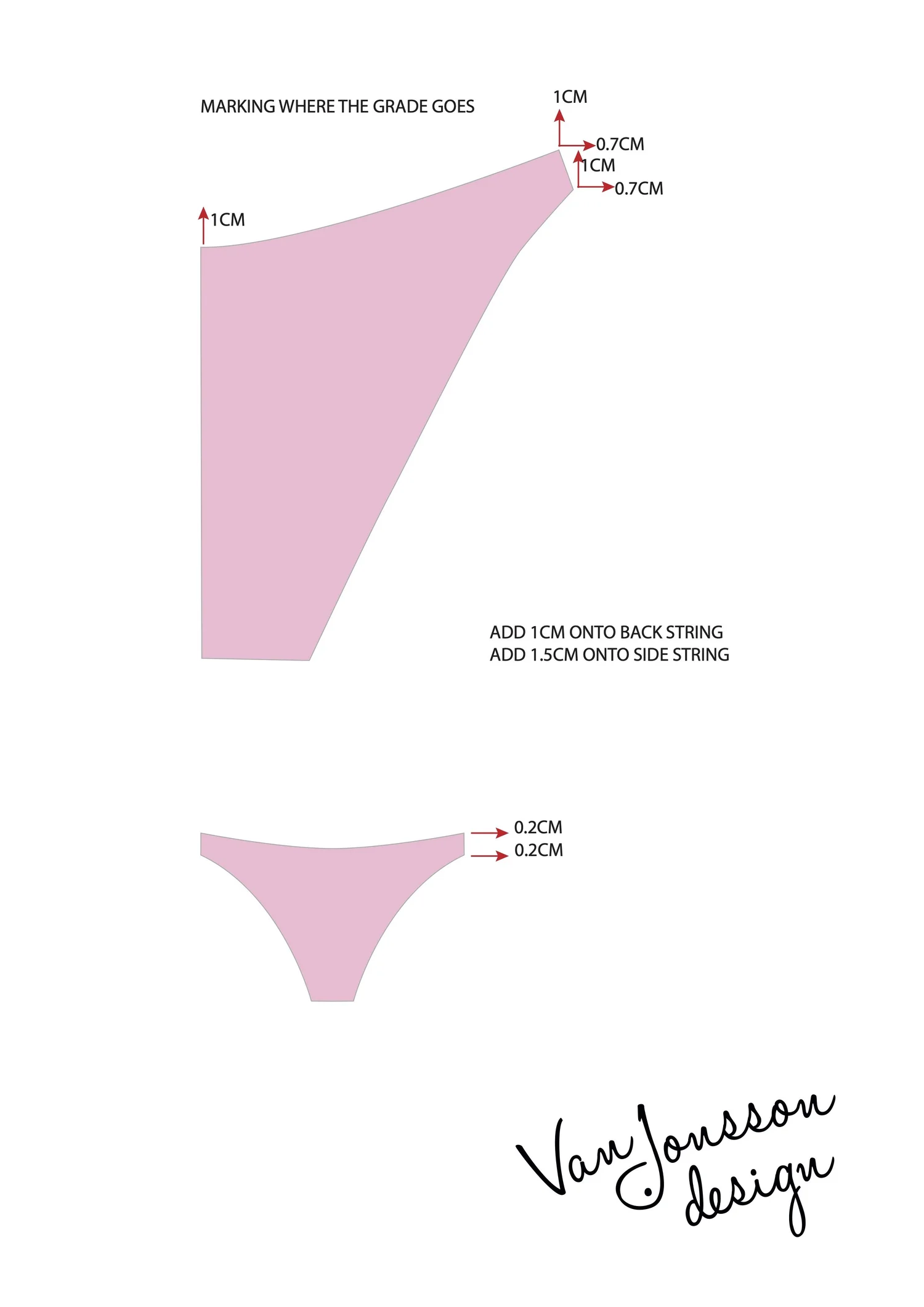 How to grade a G-string pattern — Van Jonsson Design