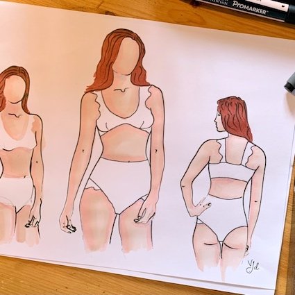 How to draw skin tone on a lingerie figure — Van Jonsson Design