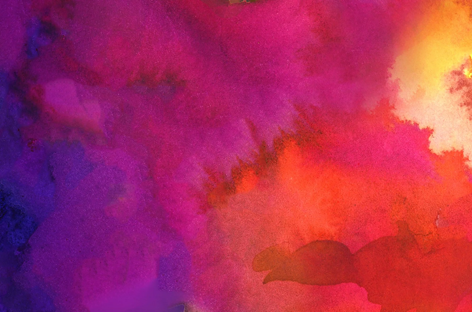 Detail of the watercolor key art for You've Still Got a Friend by Danielle Rose Fisher — abstract wash in warm sunset purples, pinks, and oranges