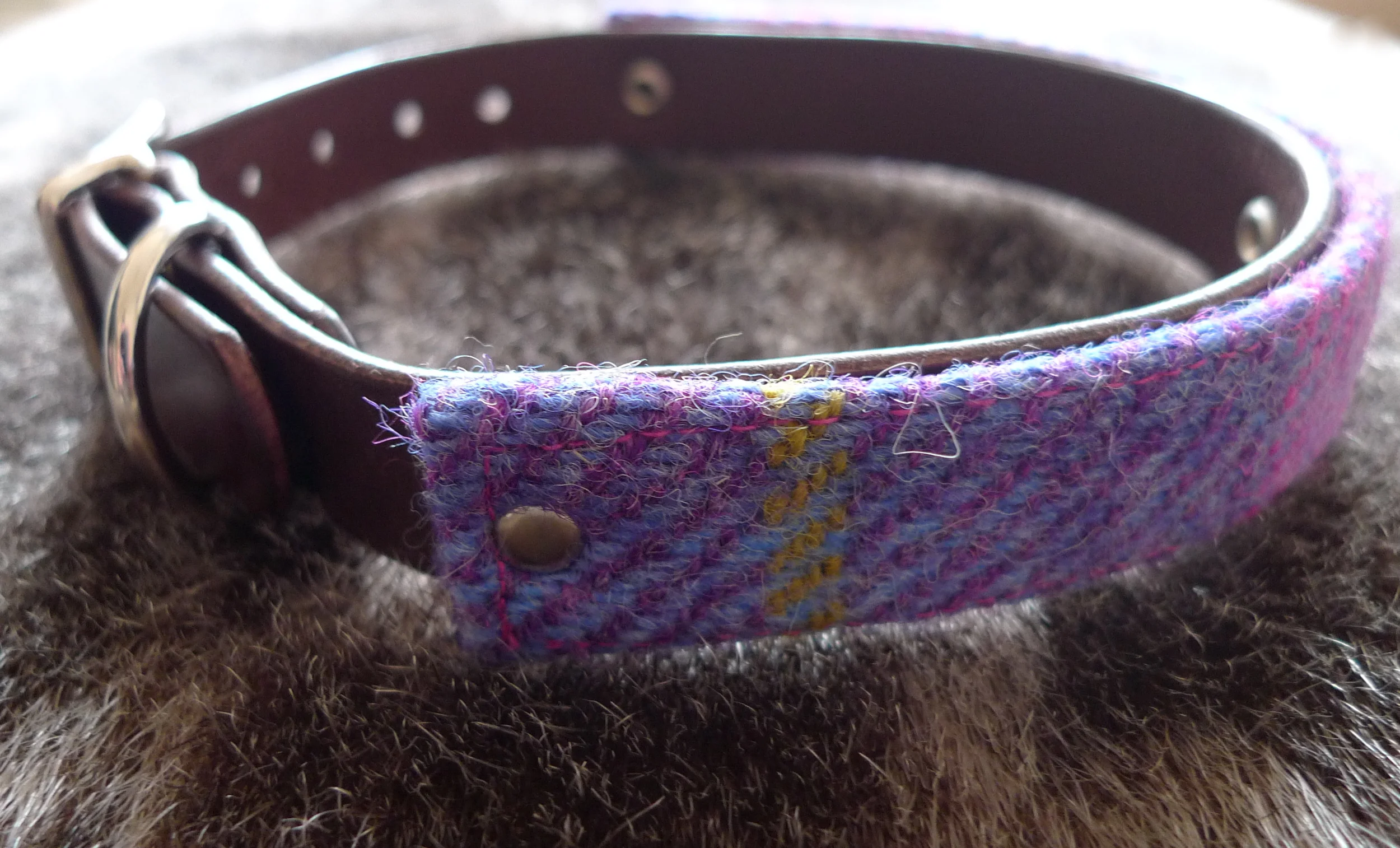 Purple, Pink and Green Harris Tweed