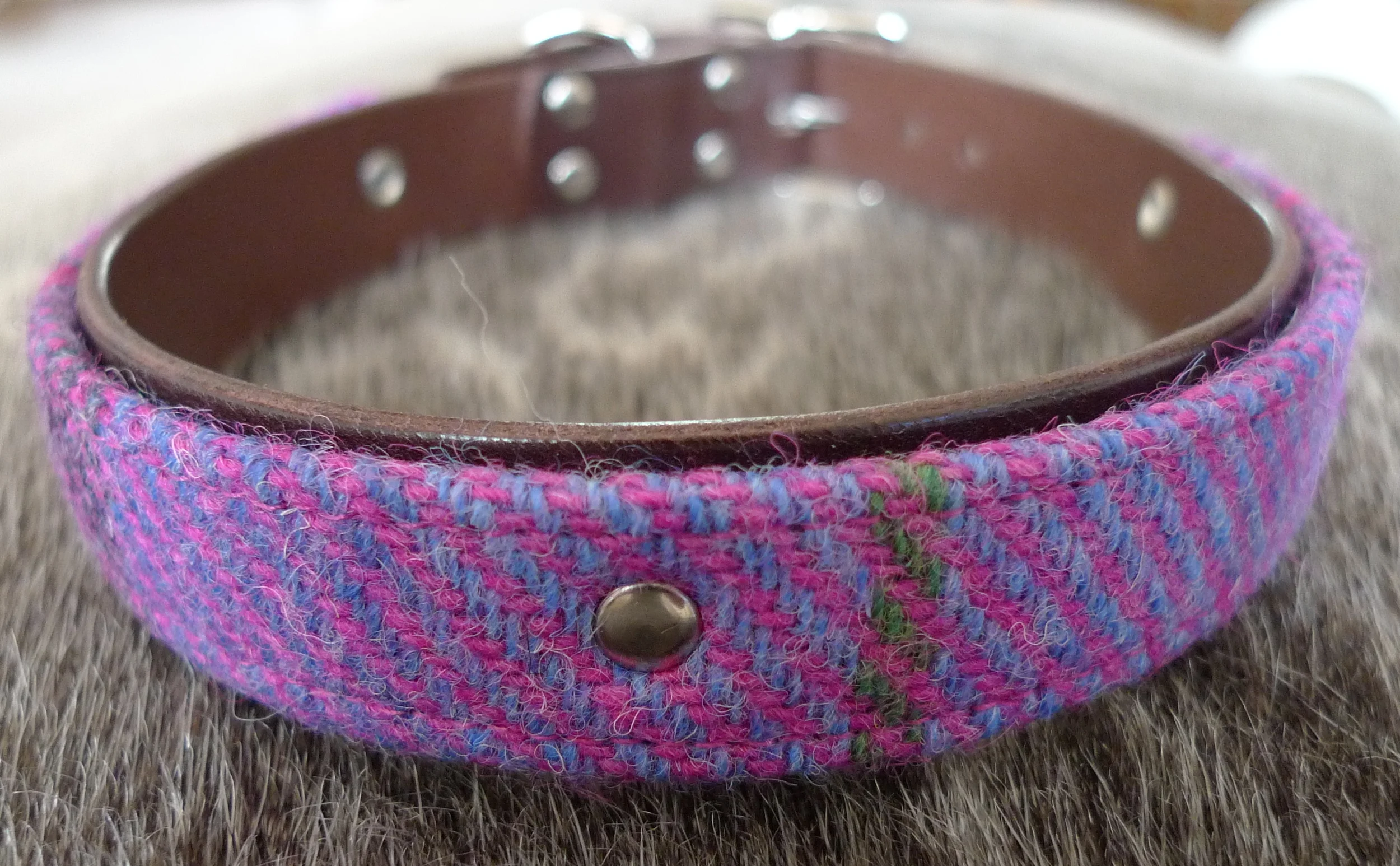 Purple, Pink and Green Harris Tweed