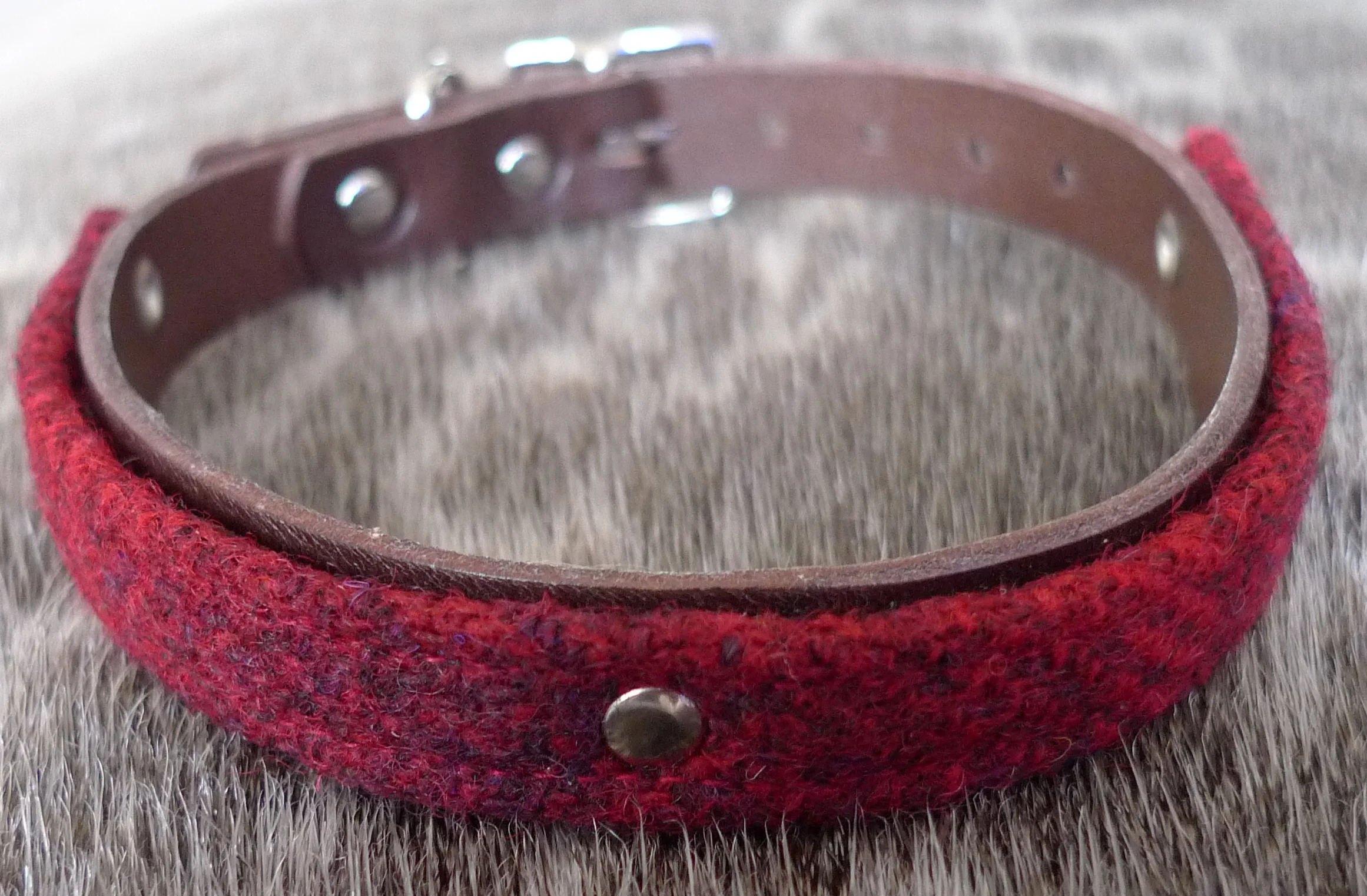 Red check Harris Tweed