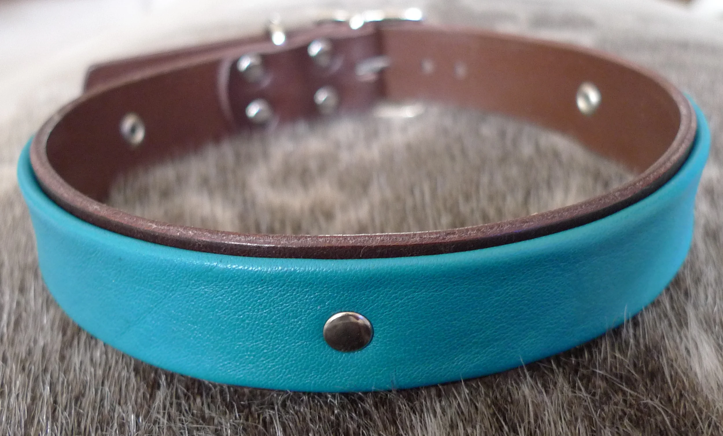 Turquoise leather