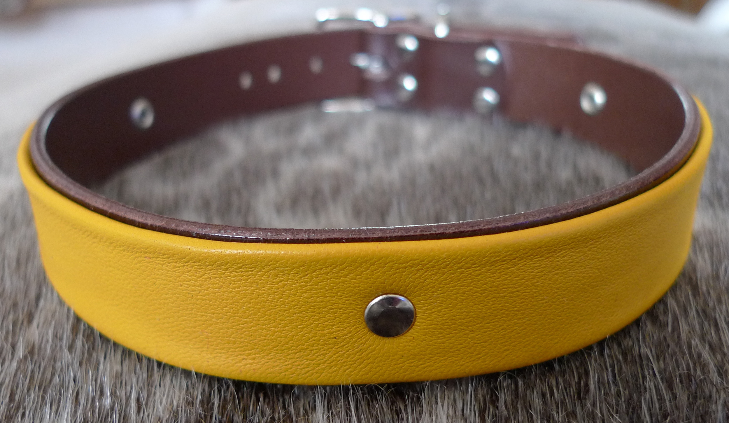 Yellow leather