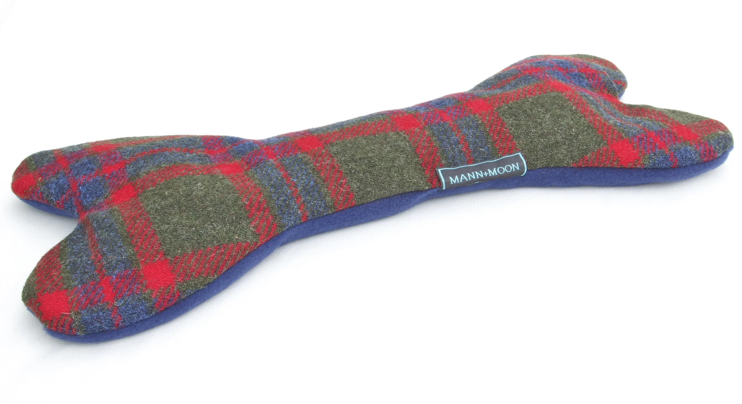 Red green and blue tartan Harris Tweed Bone Heat Pad