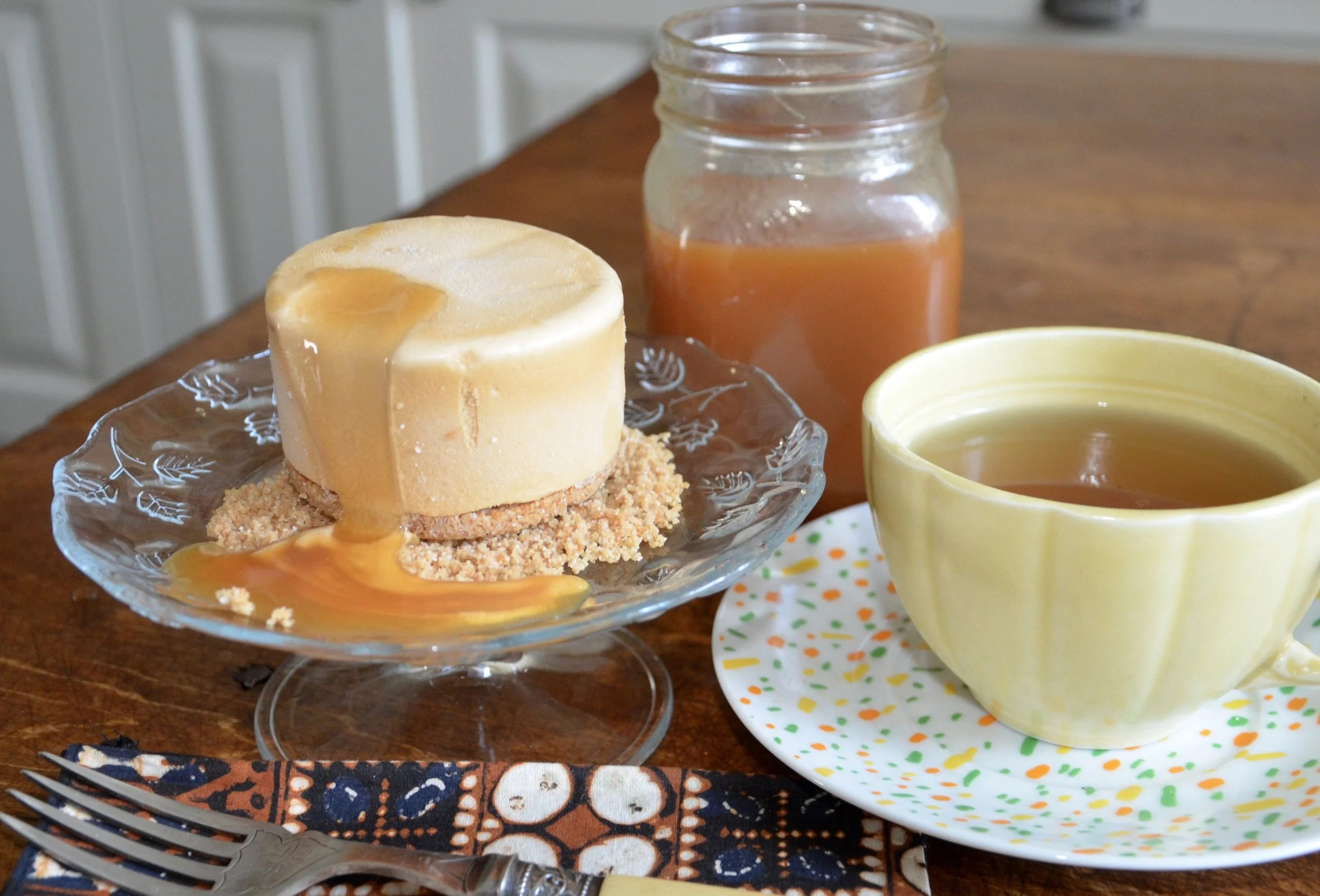 Salted Caramel Pie on Oatmeal cookie crust 