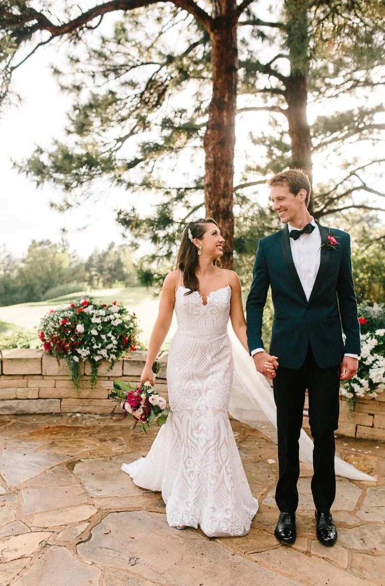 Real Wedding: Andrea + Brian | Lush Colorado Wedding in Blush by Hayley Paige