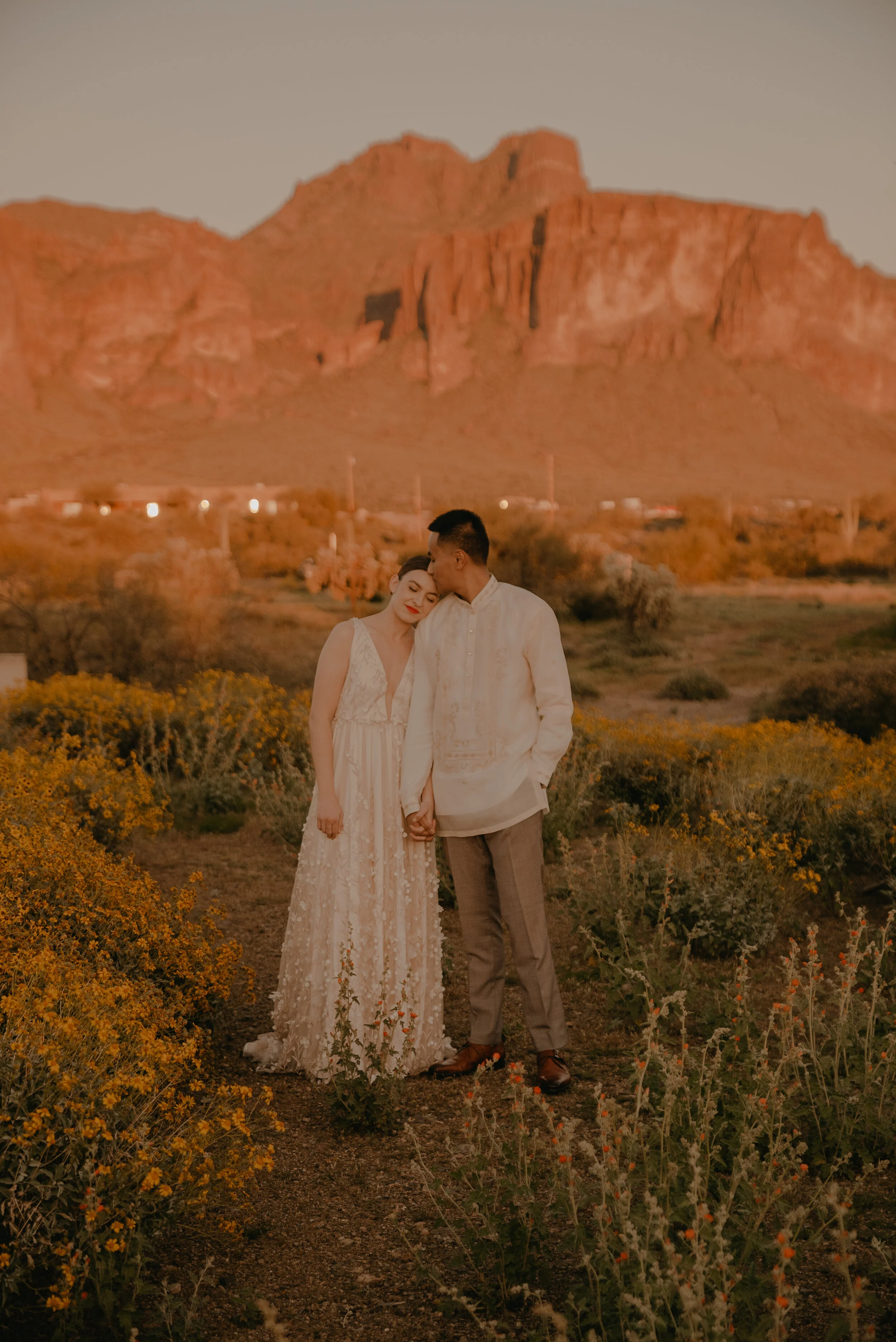 Real Wedding: Tania + Darel | Modern Desert Wedding in Alexandra Grecco Gown