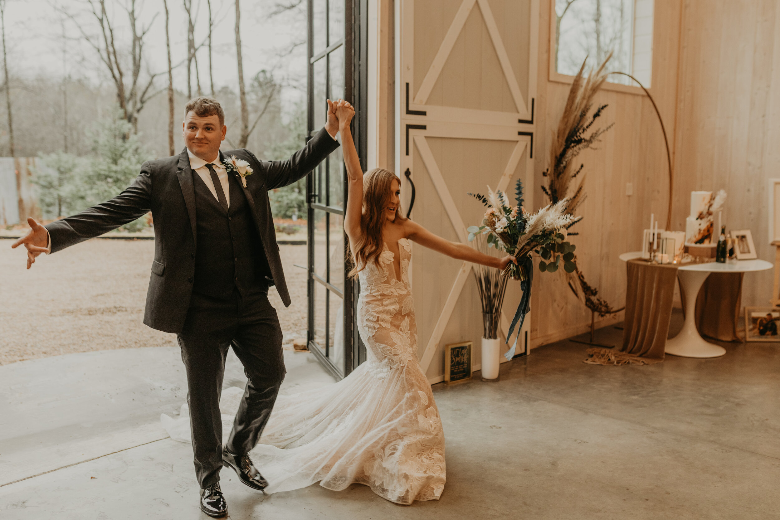  Watters Sirena wedding dress at Dove Hollow Estates in Longview Texas for The Glovers 