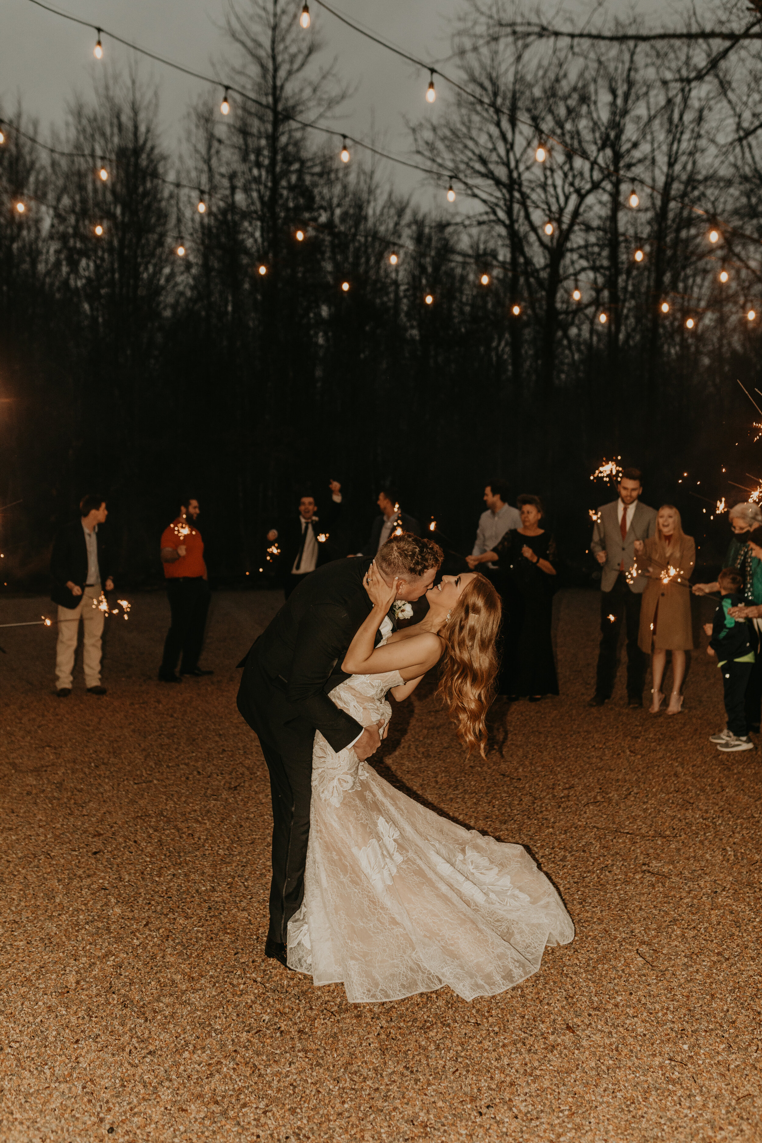  Watters Sirena wedding dress at Dove Hollow Estates in Longview Texas for The Glovers 