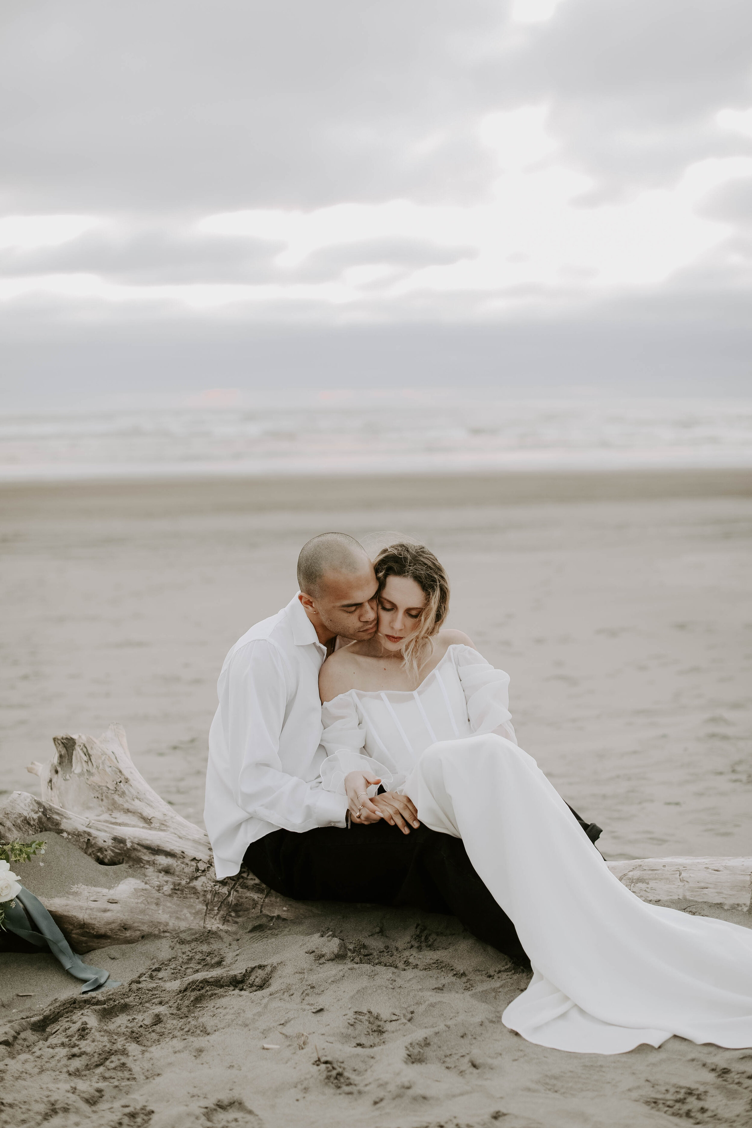  Washington Coast styled wedding shoot by Jenna Leigh Photography in The Label ROSE wedding dress 