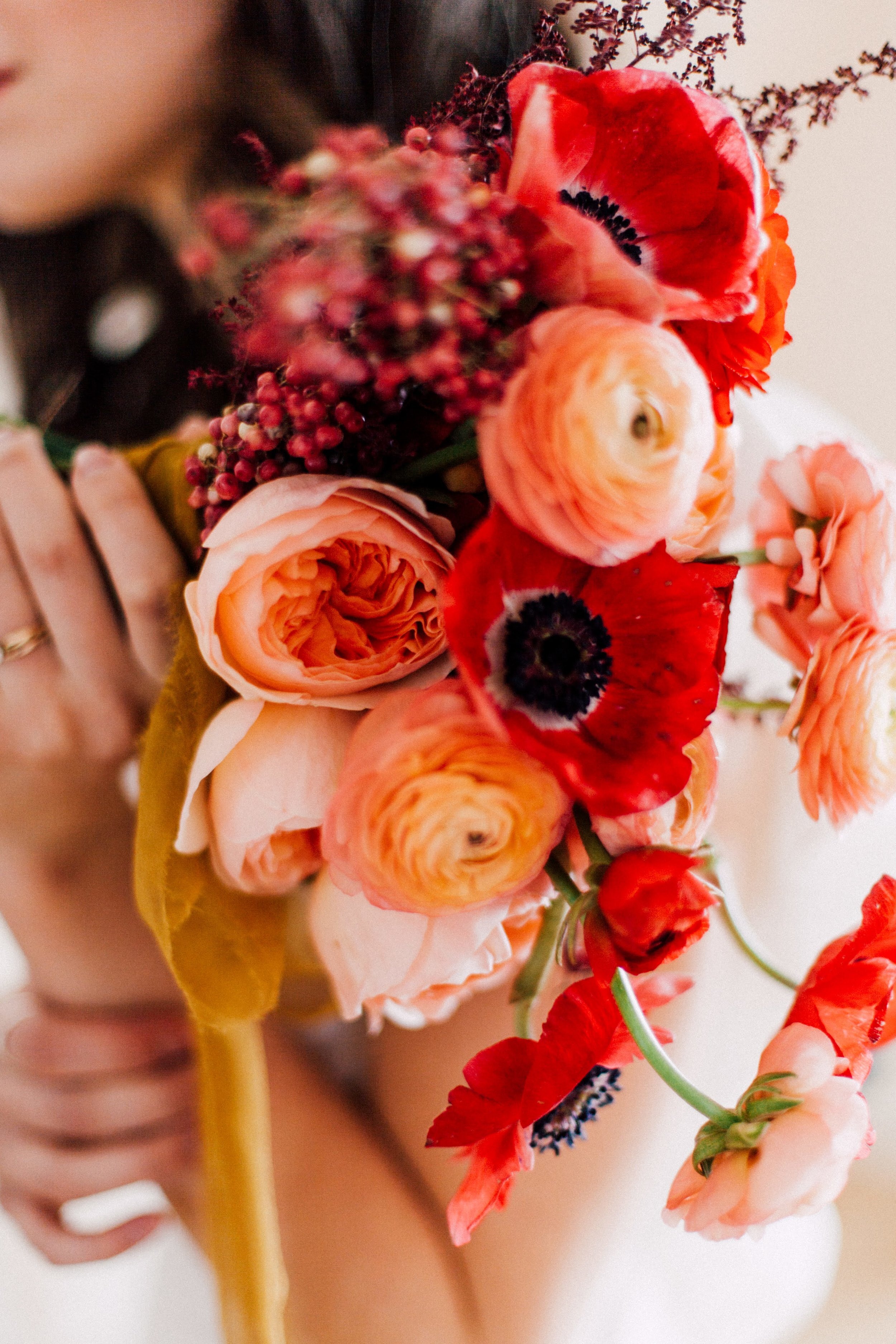  Modern and colorful summer bridal portrait session in Alexandra Grecco wedding dresses 