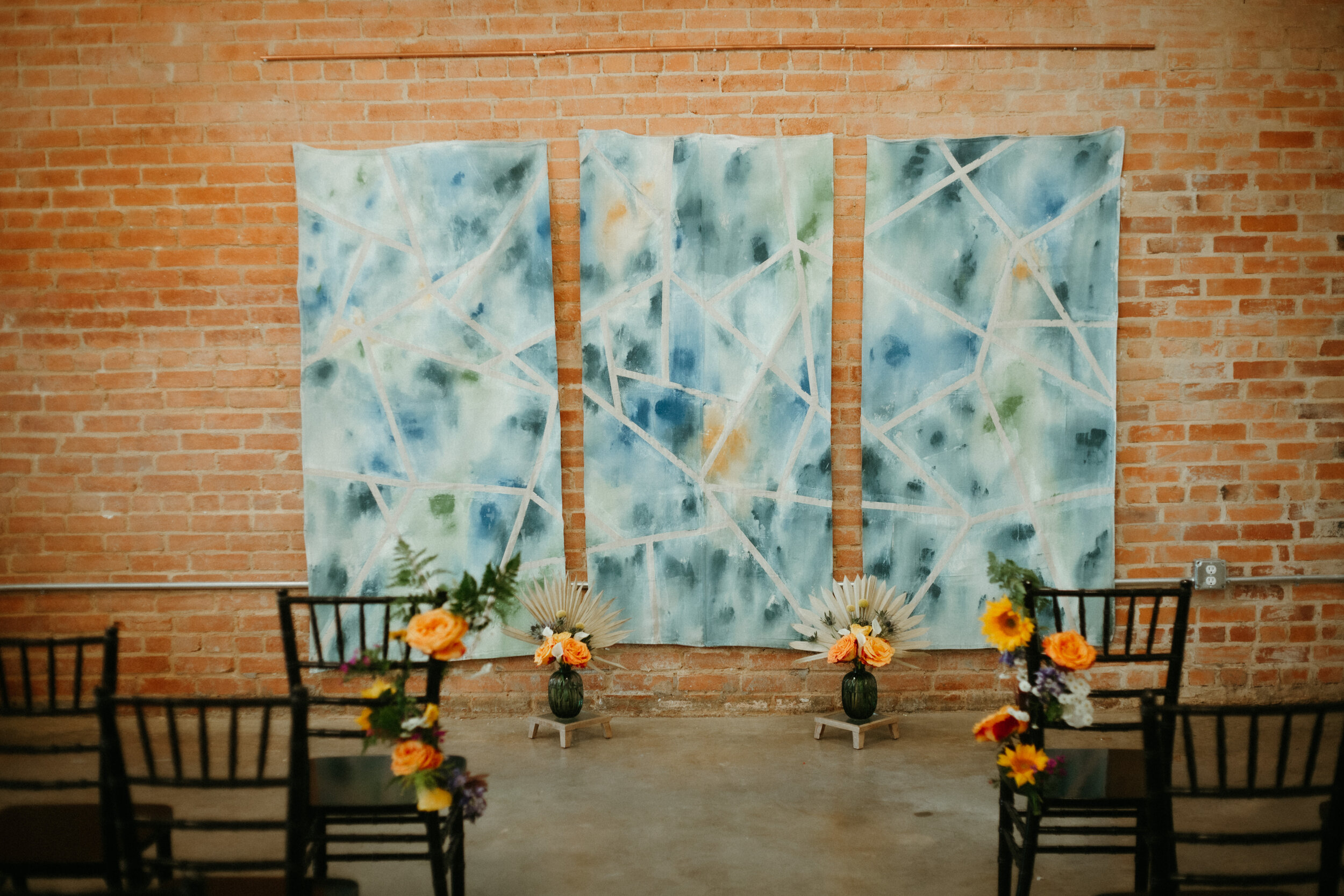  Artistic and colorful styled wedding shoot at Blanc Denver in Katherine Tash Ilaria wedding dress 