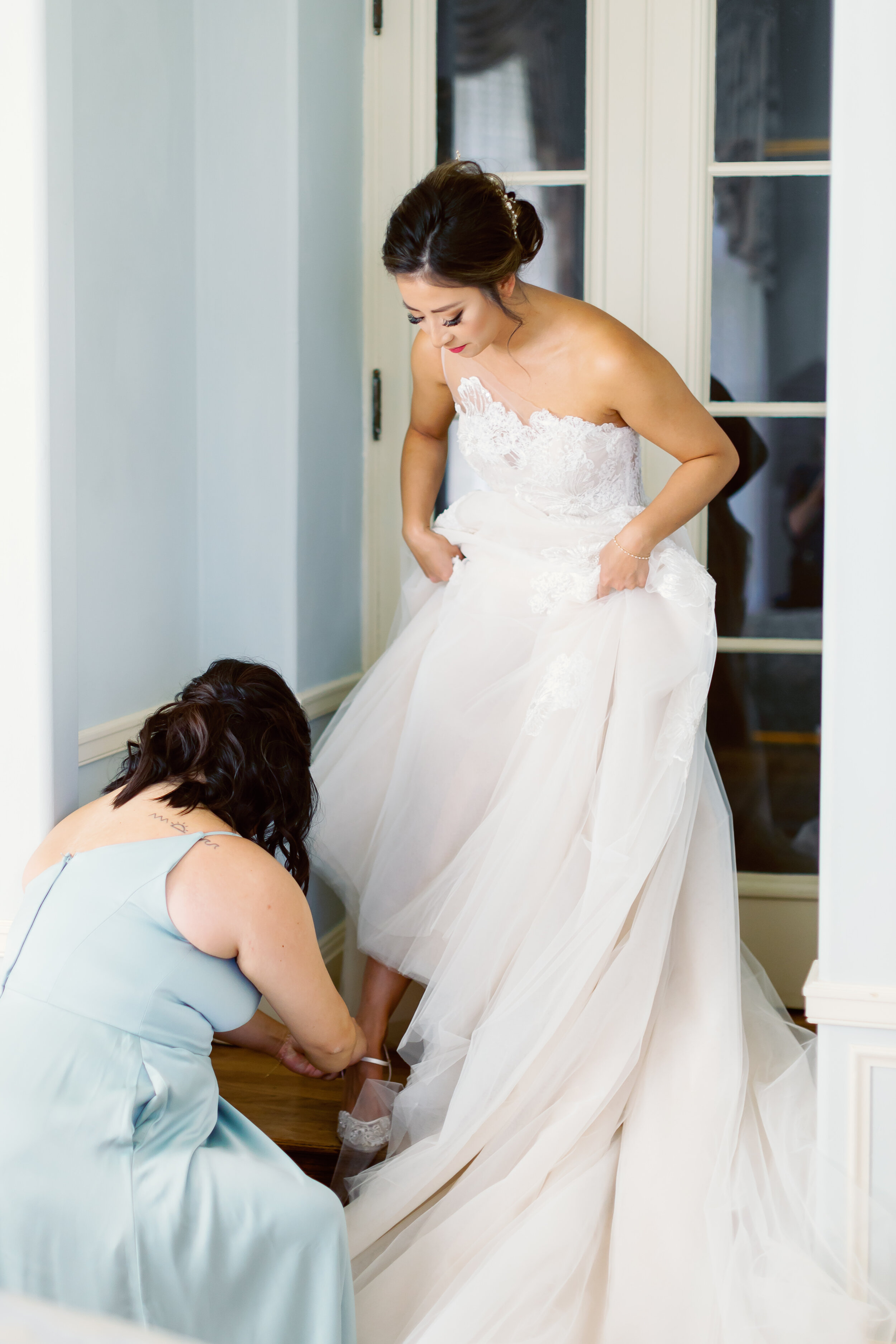  Ines Di Santo Peony wedding gown for Michele and Matthew’s real wedding at the Cherokee Ranch and Castle in Colorado 